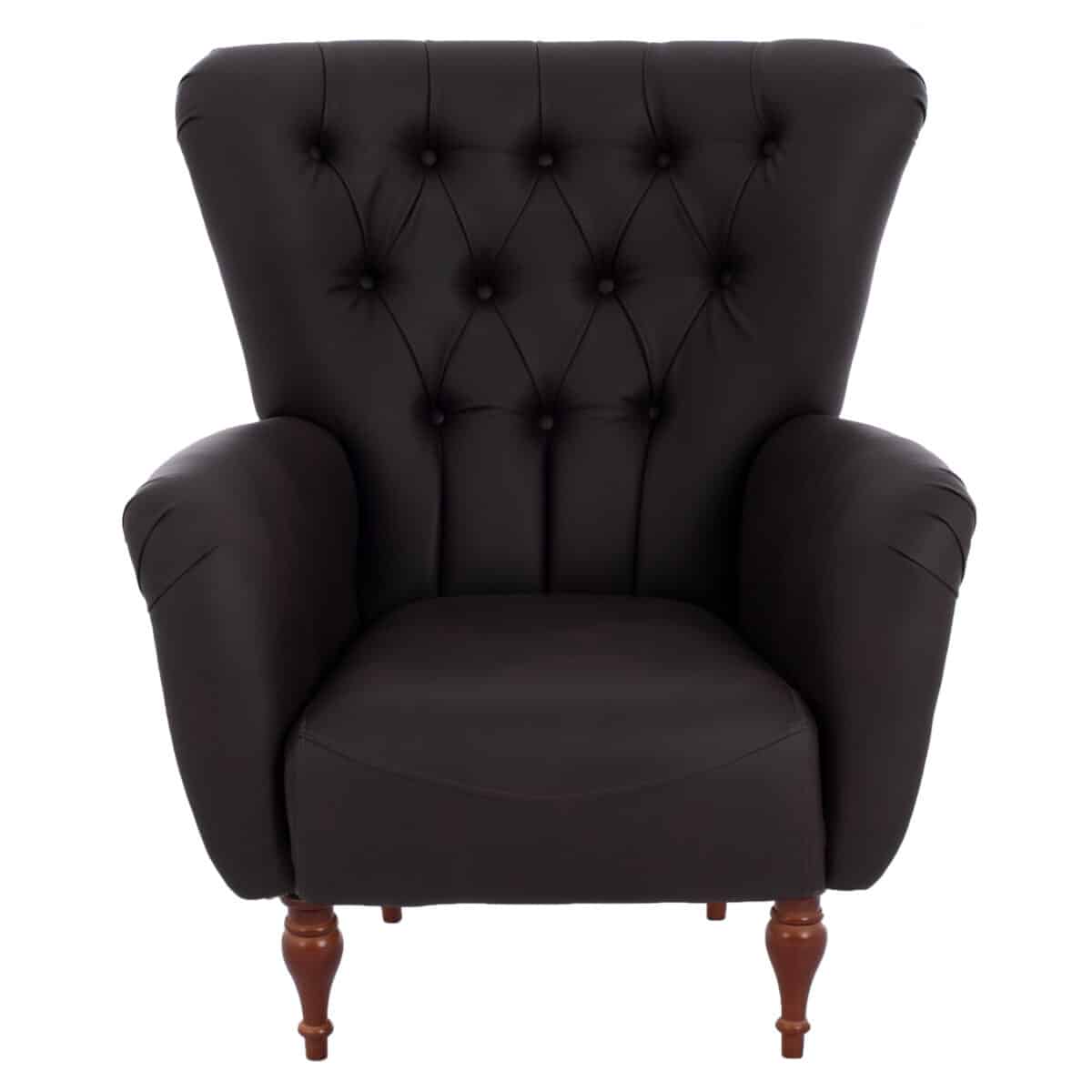 polythrona-mperzera-t-chesterfield-se-ch-2 ΠΟΛΥΘΡΟΝΑ ΜΠΕΡΖΕΡΑ Τ. CHESTERFIELD ΣΕ ΧΡΩΜΑ ΚΑΦΕ HM9217.03 87x88x100 εκ. - Image 3