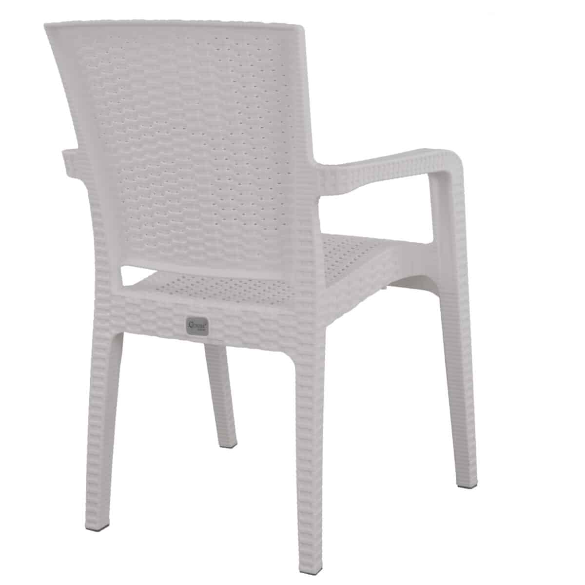 ΠΟΛΥΘΡΟΝΑ ΠΟΛΥΠΡΟΠΥΛΕΝΙΟΥ RATTAN HM5590.04 ΧΡΩΜΑ ΛΕΥΚΟ 58x55x87 cm. - Image 5