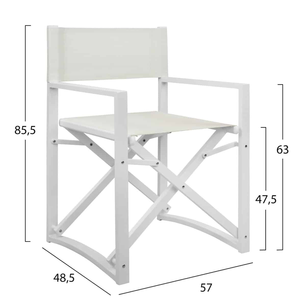 ΠΟΛΥΘΡΟΝΑ ΣΚΗΝΟΘΕΤΗ ΑΛΟΥΜΙΝΙΟΥ DUPRE HM5094.02 ΛΕΥΚΟ 57x48,5x85.5Yεκ - Image 2