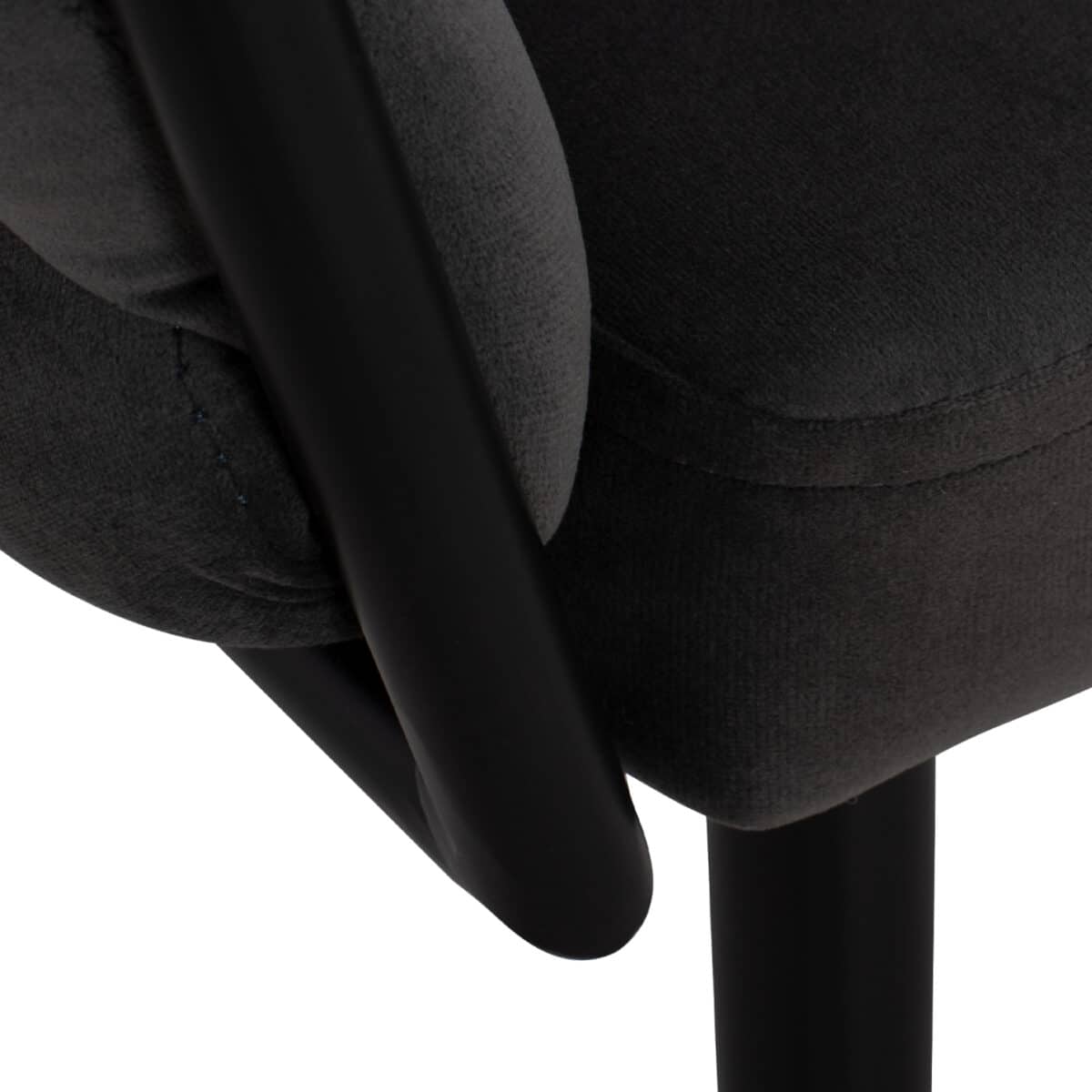 ΠΟΛΥΘΡΟΝΑΚΙ LUANDA ΒΕΛΟΥΔΟ ΓΚΡΙ ΚΑΙ ΜΕΤΑΛΛΙΚΑ ΠΟΔΙΑ HM8741.01 60x54x78 εκ. - Image 10