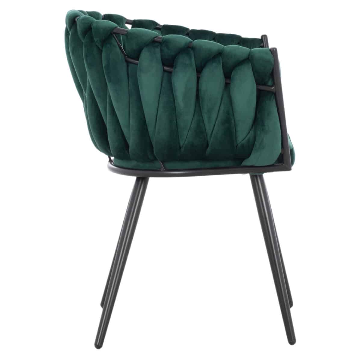 ΠΟΛΥΘΡΟΝΑΚΙ LUANDA ΒΕΛΟΥΔΟ ΚΥΠΑΡΙΣΣΙ ΜΕΤΑΛΛΙΚΑ ΠΟΔΙΑ HM8741.03 60x54x78 εκ. - Image 4