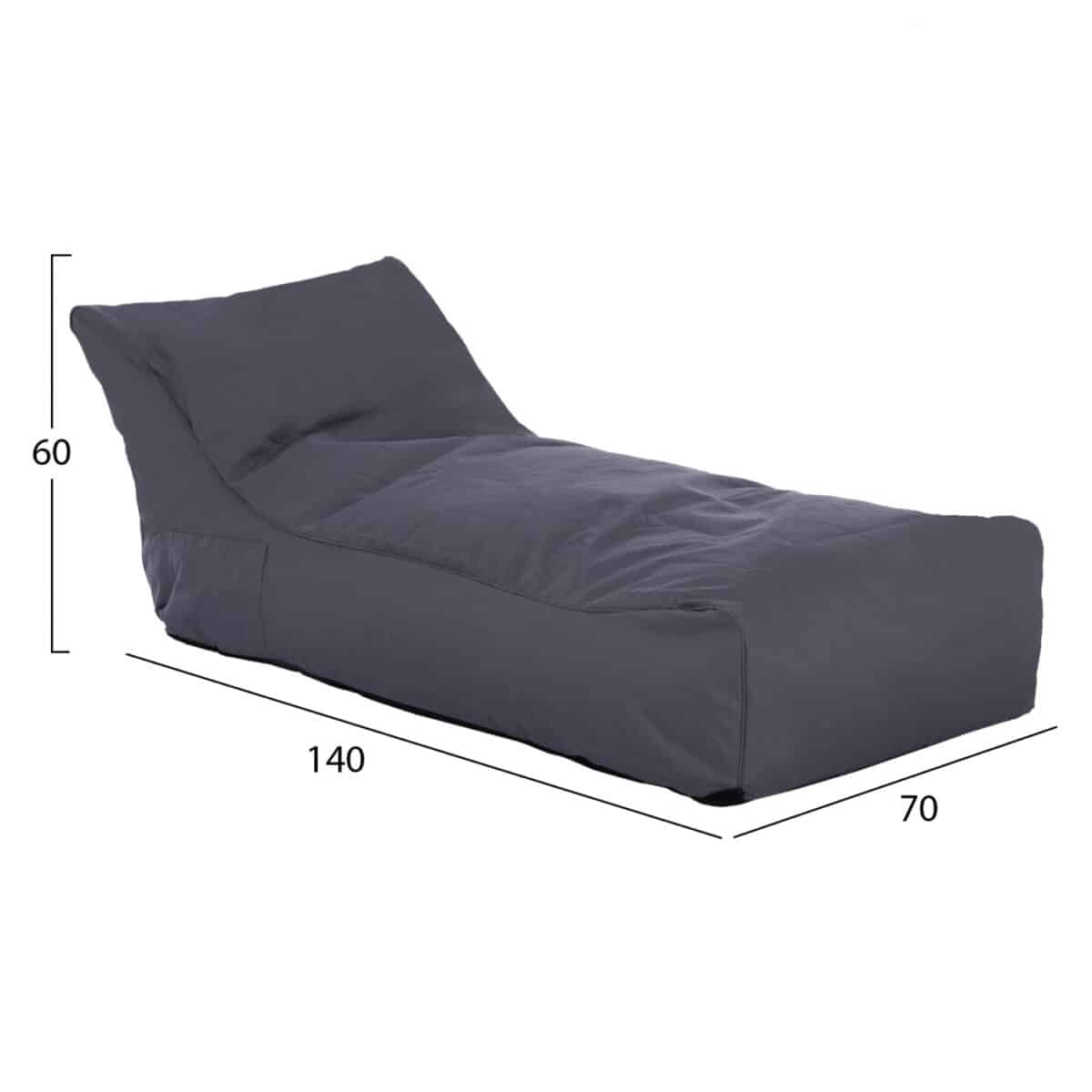 ΠΟΥΦ ALOK HM5806.02 ΓΚΡΙ ΜΕ UV PROTECTION  140x70x60Υ εκ. - Image 2