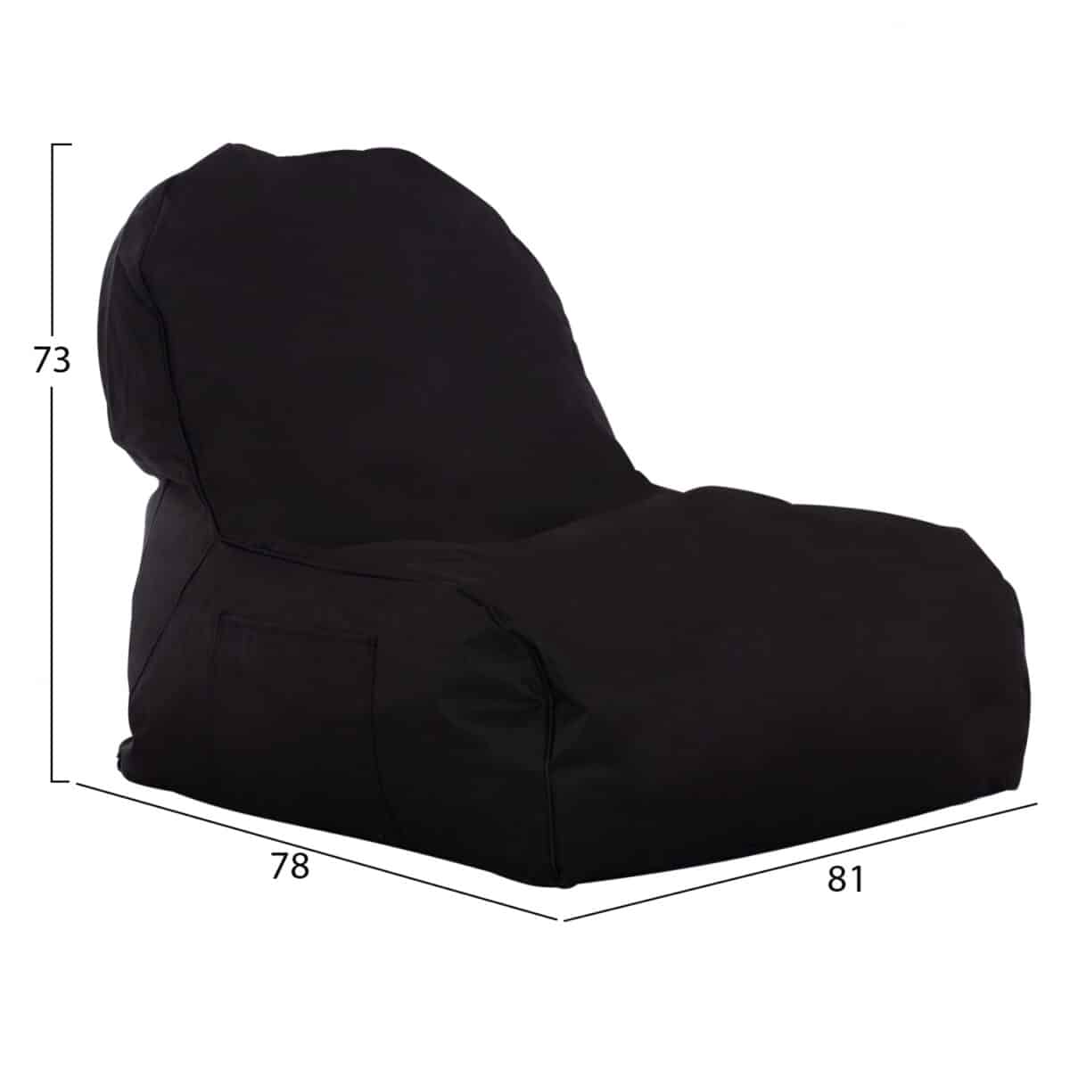 ΠΟΥΦ CLOUD ΑΔΙΑΒΡΟΧΗ ΠΟΛΥΘΡΟΝΑ HM5112.04 ΜΑΥΡΗ ΜΕ UV PROTECTION 81x78x73 εκ. - Image 2