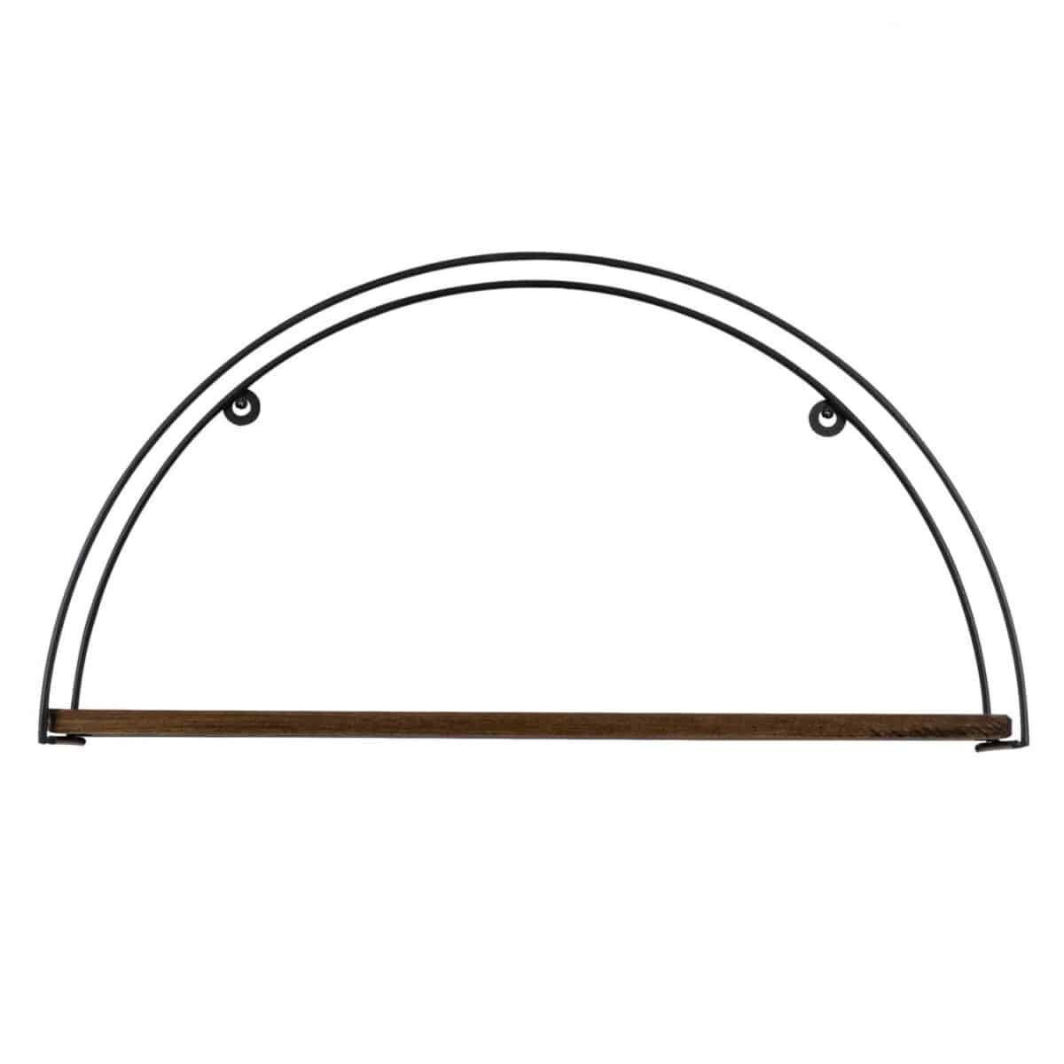 ΡΑΦΙ ΤΟΙΧΟΥ ΑΠΟ ΞΥΛΟ ΕΛΑΤΟΥ ΚΑΙ ΜΑΥΡΟ ΜΕΤΑΛΛΟ HM9112.01 60x15x30Υ εκ. - Image 5