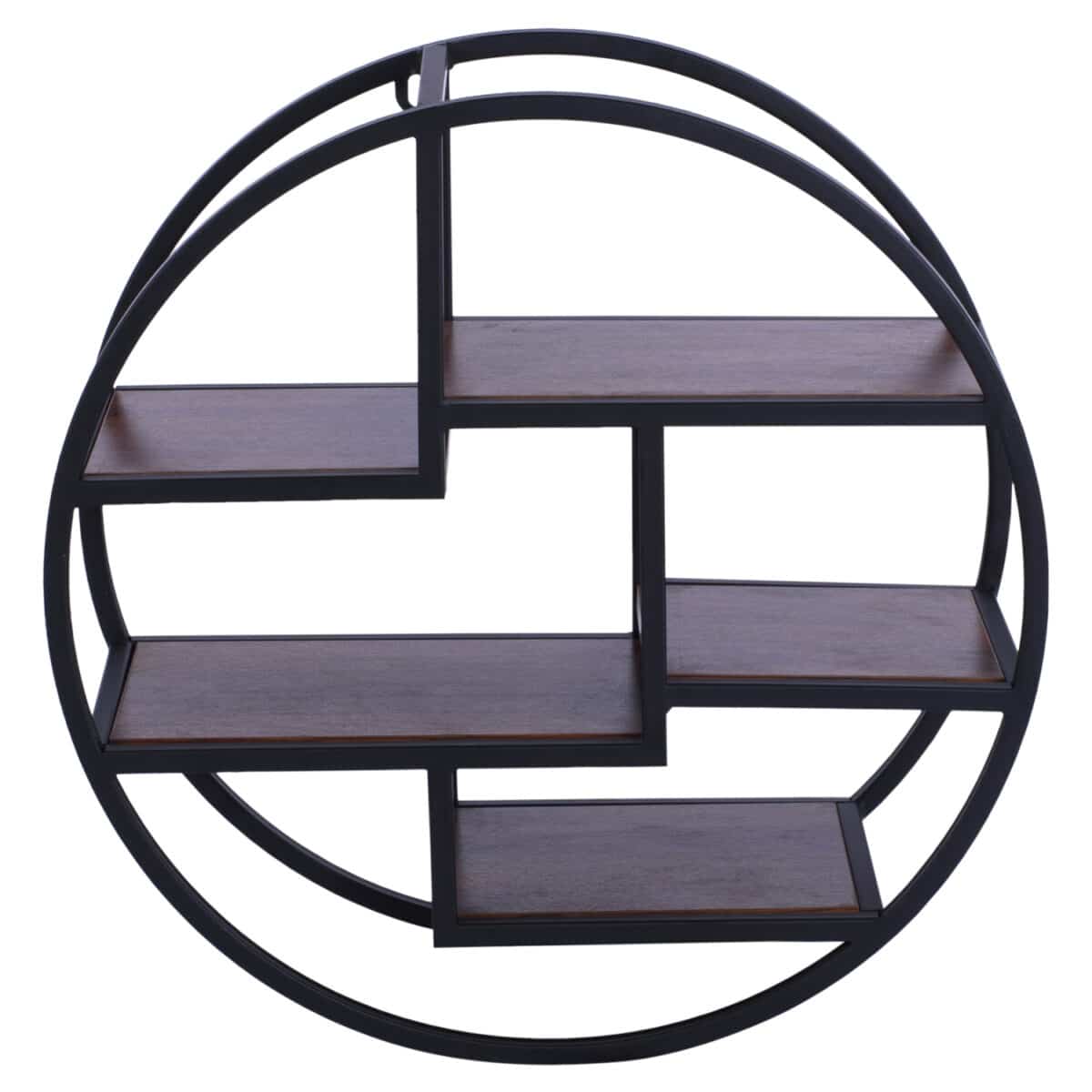 ΡΑΦΙΕΡΑ ΤΟΙΧΟΥ QUINN ΜΕ ΒΑΣΕΙΣ ΜΕΛΑΜΙΝΗΣ ΚΑΙ ΜΕΤΑΛΛΙΚΟ ΣΚΕΛΕΤΟ HM8612 Φ60x24 εκ. - Image 3