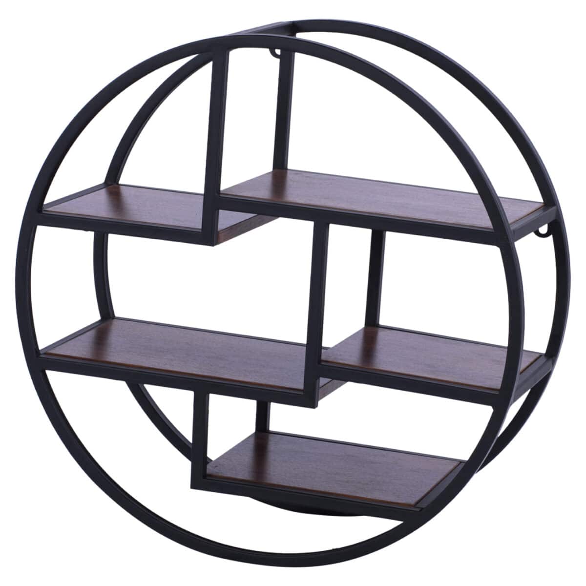 ΡΑΦΙΕΡΑ ΤΟΙΧΟΥ QUINN ΜΕ ΒΑΣΕΙΣ ΜΕΛΑΜΙΝΗΣ ΚΑΙ ΜΕΤΑΛΛΙΚΟ ΣΚΕΛΕΤΟ HM8612 Φ60x24 εκ. - Image 4