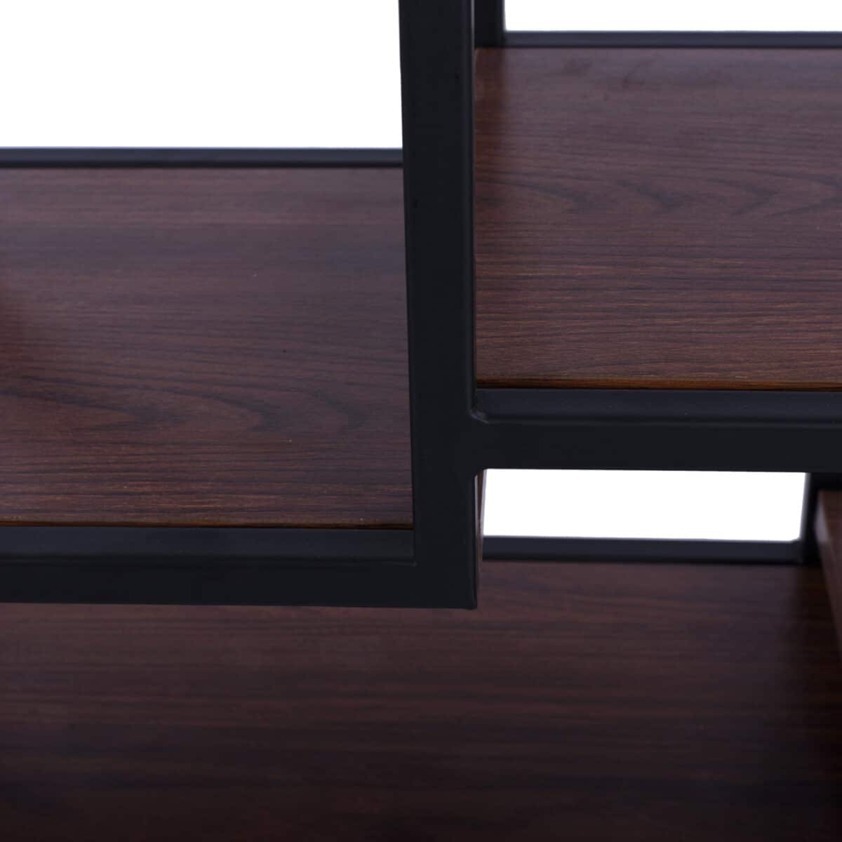 ΡΑΦΙΕΡΑ ΤΟΙΧΟΥ QUINN ΜΕ ΒΑΣΕΙΣ ΜΕΛΑΜΙΝΗΣ ΚΑΙ ΜΕΤΑΛΛΙΚΟ ΣΚΕΛΕΤΟ HM8612 Φ60x24 εκ. - Image 5