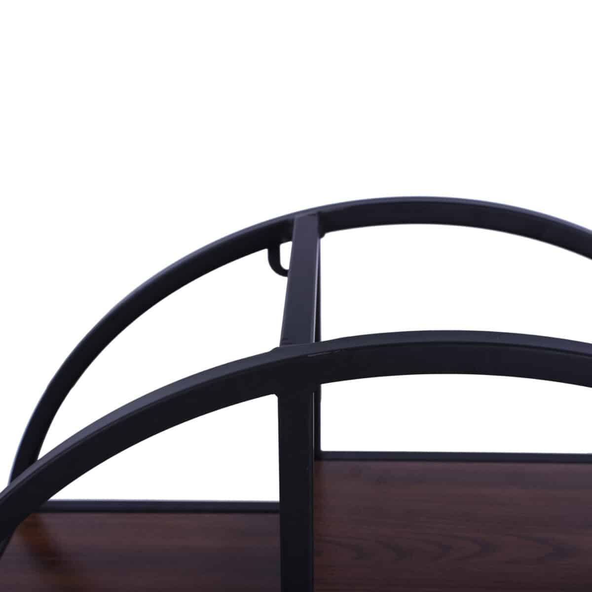 ΡΑΦΙΕΡΑ ΤΟΙΧΟΥ QUINN ΜΕ ΒΑΣΕΙΣ ΜΕΛΑΜΙΝΗΣ ΚΑΙ ΜΕΤΑΛΛΙΚΟ ΣΚΕΛΕΤΟ HM8612 Φ60x24 εκ. - Image 6