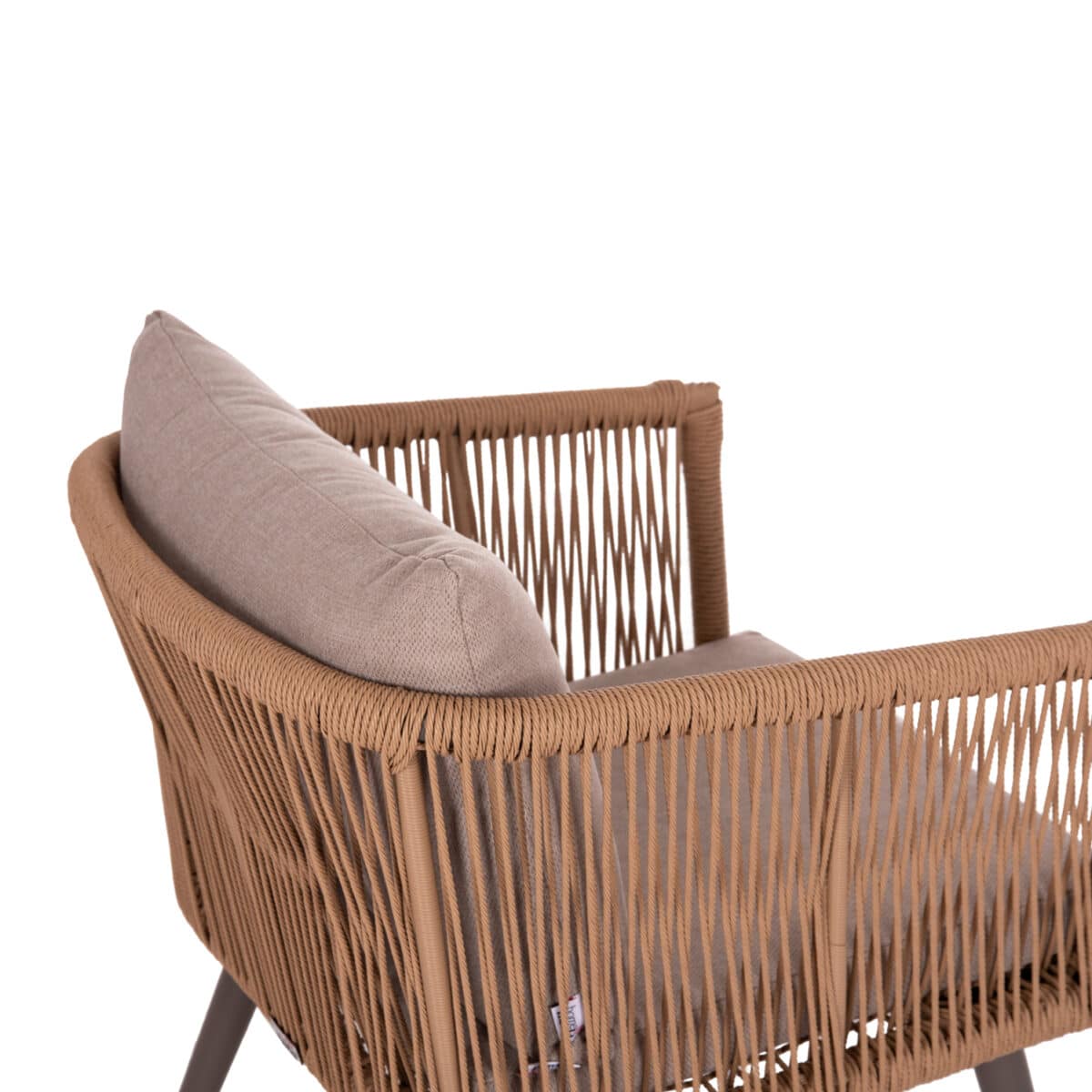 ΣΑΛΟΝΙ ΕΞ.ΧΩΡΟΥ 4ΤΜΧ FREJA HM6057.04 ΑΛΟΥΜ.ΚΑΠΟΥΤΣΙΝΟ-PE RATTAN & ΜΑΞΙΛΑΡΙΑ ΜΠΕΖ - Image 8