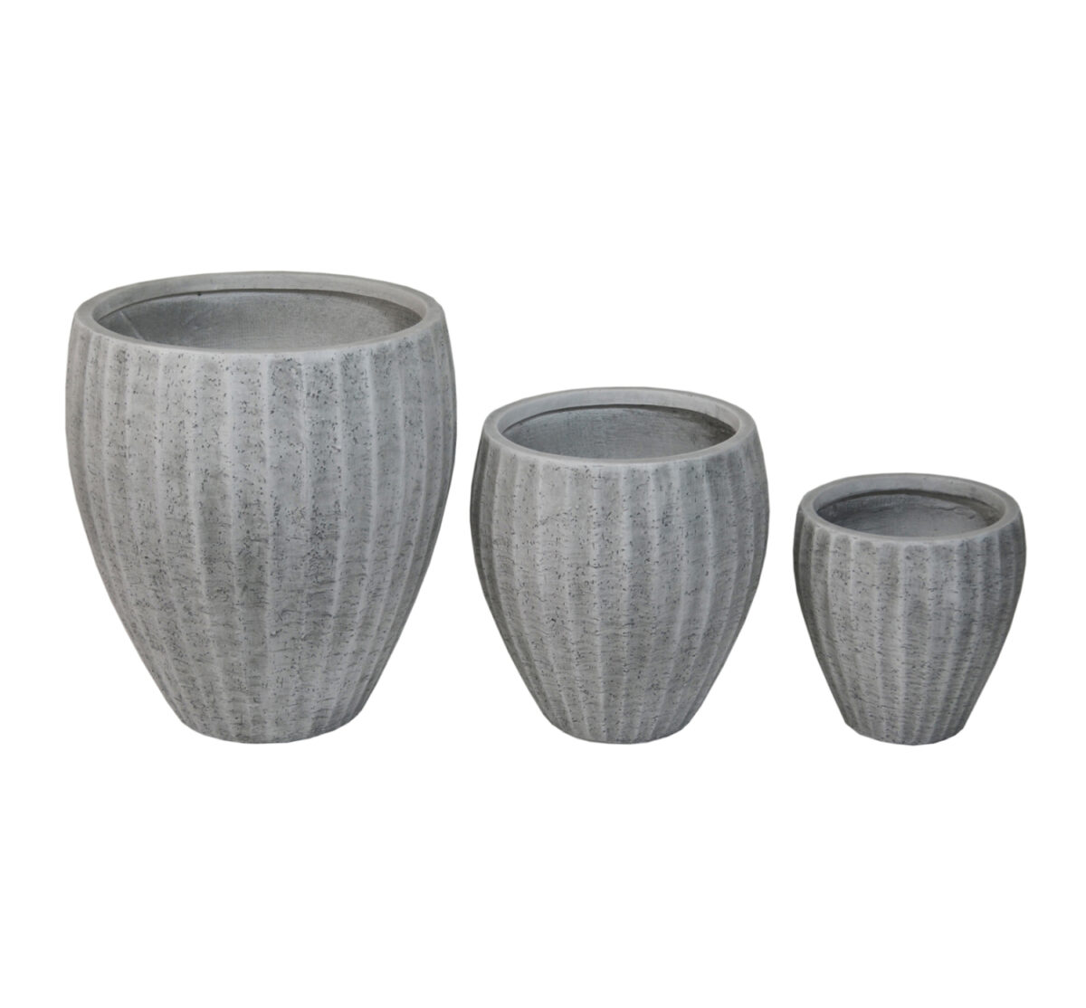 set-3tmch-glastres-stroggyles-fb94728-fi ΣΕΤ 3ΤΜΧ ΓΛΑΣΤΡΕΣ ΣΤΡΟΓΓΥΛΕΣ ΣΕΙΡΑ GARDENER HM4728 FIBERCLAY-ΧΡΩΜΑ CEMENT Φ48x56Υεκ - Image 1