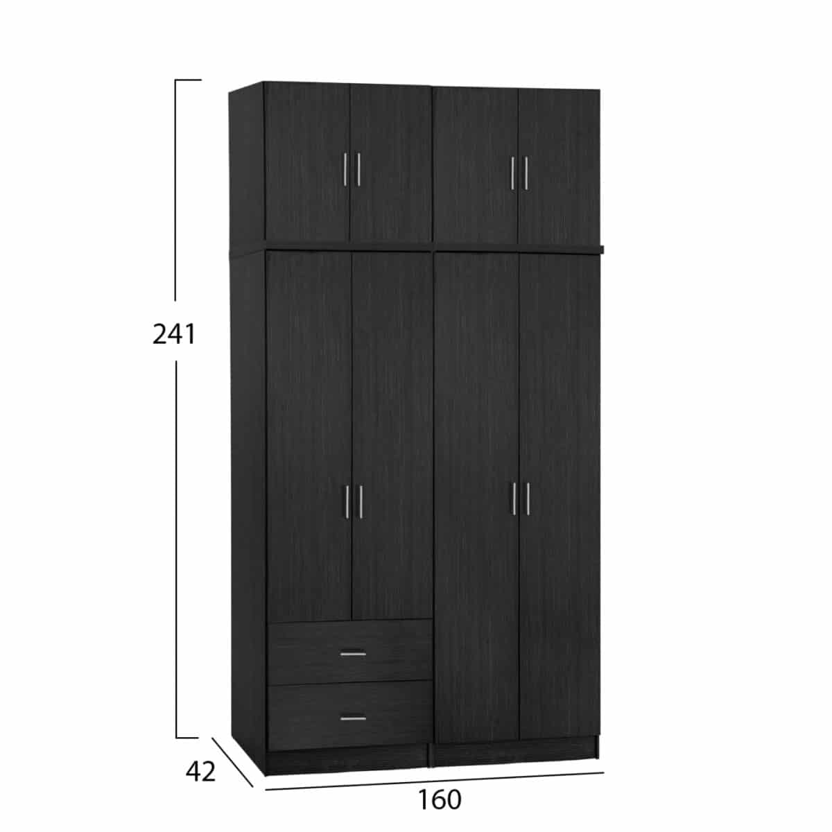 ΣΕΤ 4 ΤΜΧ ΝΤΟΥΠΑΛΑ 4ΦΥΛΛΗ ΜΕ ΠΑΤΑΡΙ ZEBRANO 160X42X241 HM11355.01 - Image 2