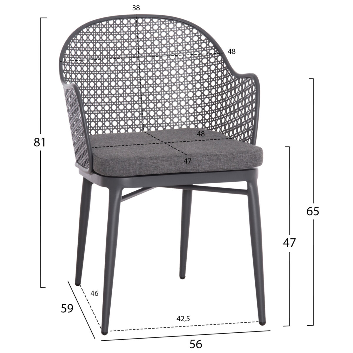 set-lounge-3tmx-exchoroy-fb92110601-aloy-1 ΣΕΤ LOUNGE 3TMX ΕΞ.ΧΩΡΟΥ OREGO HM21106.01 ΑΛΟΥΜΙΝΙΟ ΣΕ ΣΚΟΥΡΟ ΓΚΡΙ - Image 2