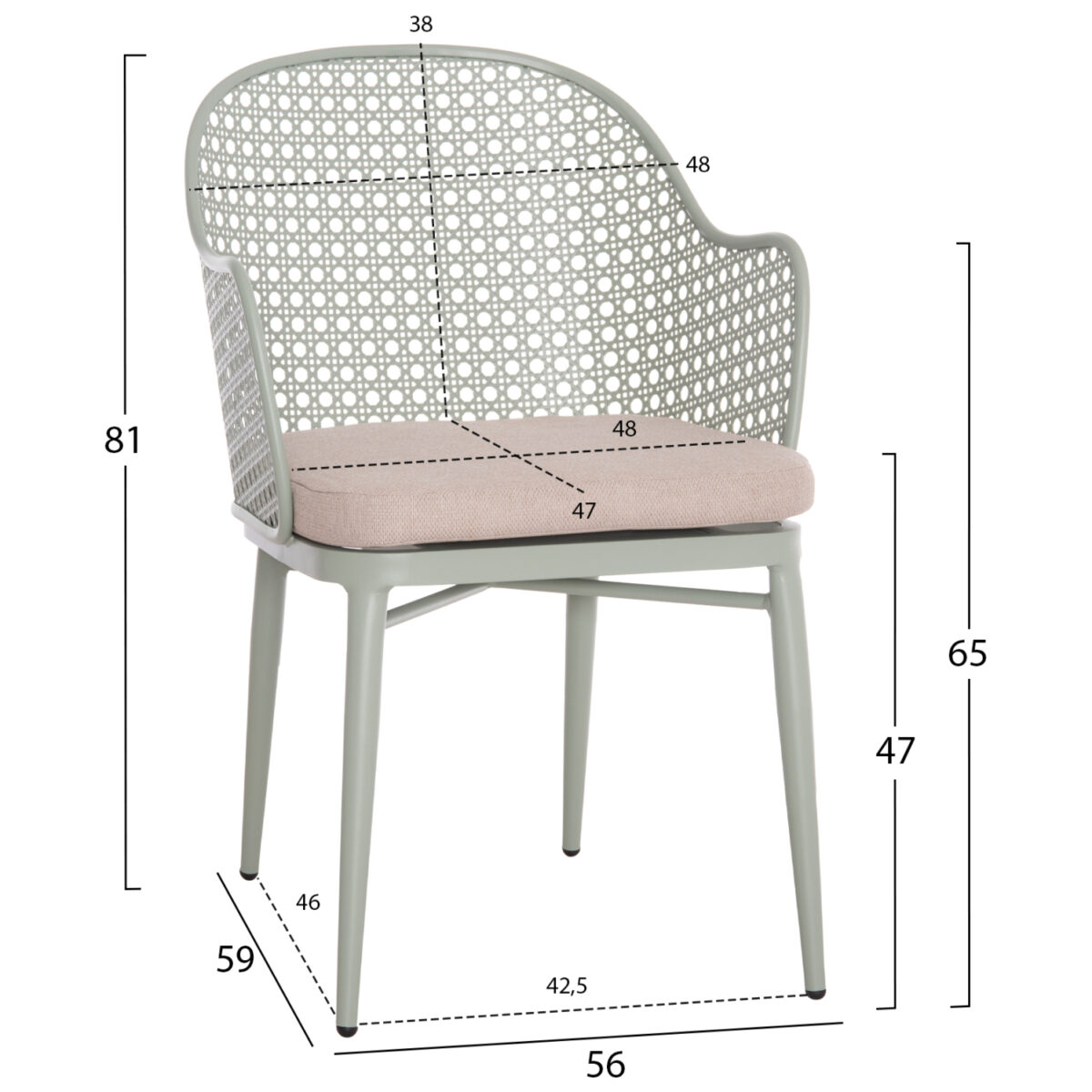 ΣΕΤ LOUNGE 3TMX ΕΞ.ΧΩΡΟΥ OREGO HM21106.06 ΑΛΟΥΜΙΝΙΟ ΣΕ ΦΥΣΤΙΚΙ - Image 2