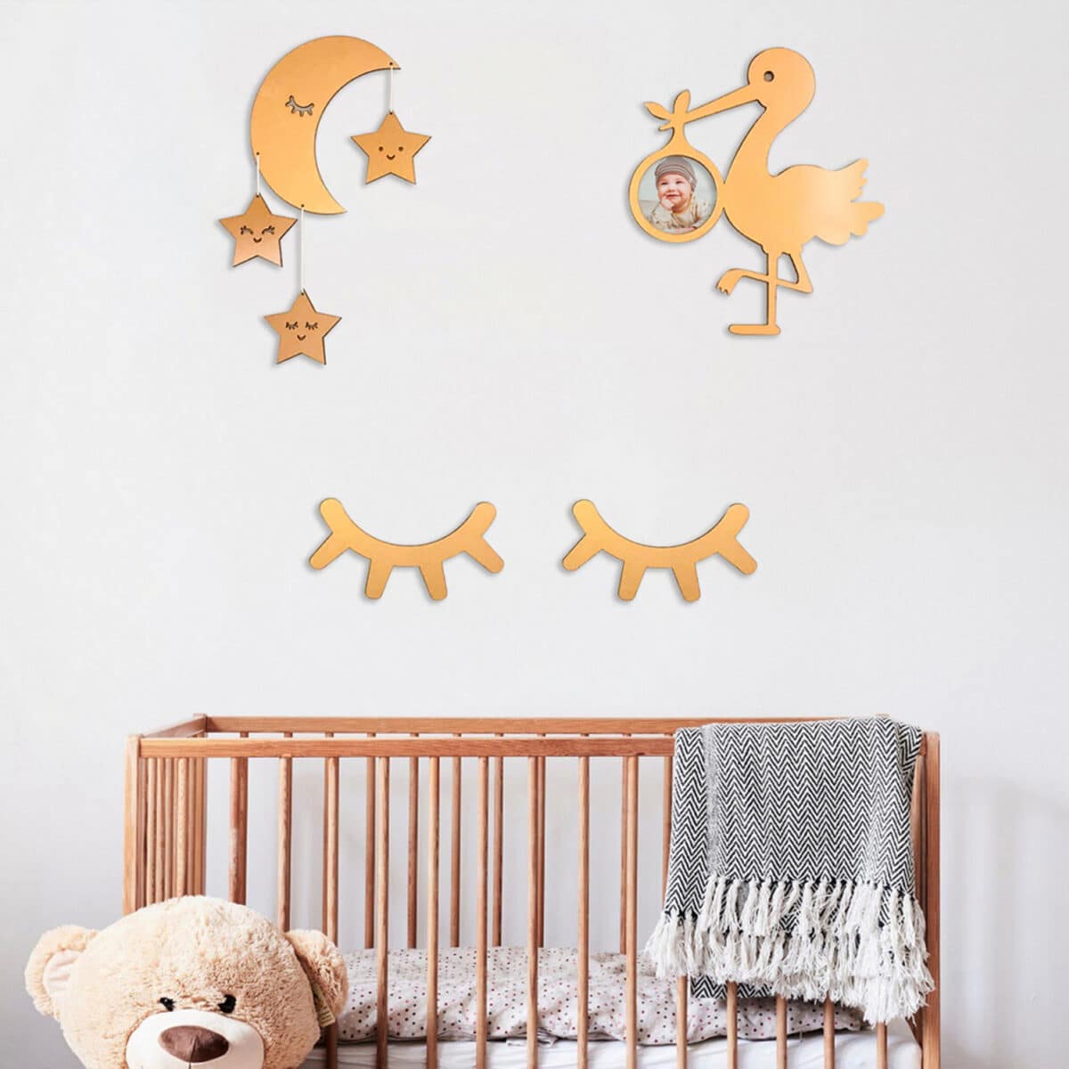 ΣΕΤ ΠΑΙΔΙΚΑ ΔΙΑΚΟΣΜΗΤΙΚΑ ΤΟΙΧΟΥ HARSHA ΞΥΛΟ ΗΜ9207 50Χ35 εκ. - Image 2