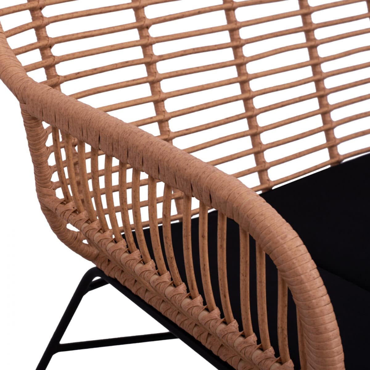 ΣΕΤ ΣΑΛΟΝΙ 4ΤΜΧ ALLEGRA HM5460 ΜΕΤΑΛΛΟ & WICKER ΣΕ ΜΠΕΖ ΧΡΩΜΑ - Image 8