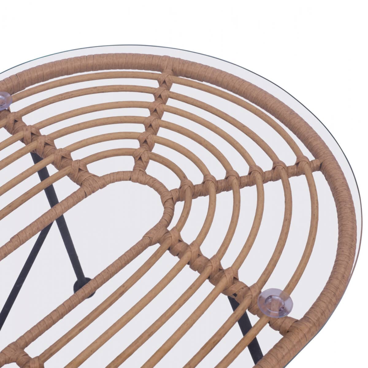 ΣΕΤ ΣΑΛΟΝΙ 4ΤΜΧ ALLEGRA HM5460 ΜΕΤΑΛΛΟ & WICKER ΣΕ ΜΠΕΖ ΧΡΩΜΑ - Image 9