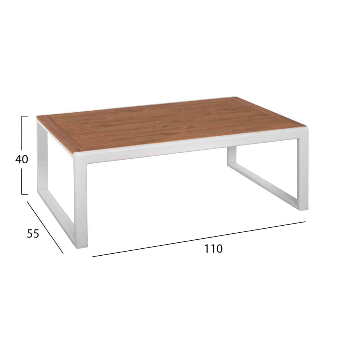 ΣΕΤ ΣΑΛΟΝΙ ΑΛΟΥΜΙΝΙΟΥ ΜΕ POLYWOOD ΕΞΩΤΕΡΙΚΟΥ ΧΩΡΟΥ 4ΤΜΧ LIFE ΛΕΥΚΟ-ΓΚΡΙ HM5089.11 - Image 4