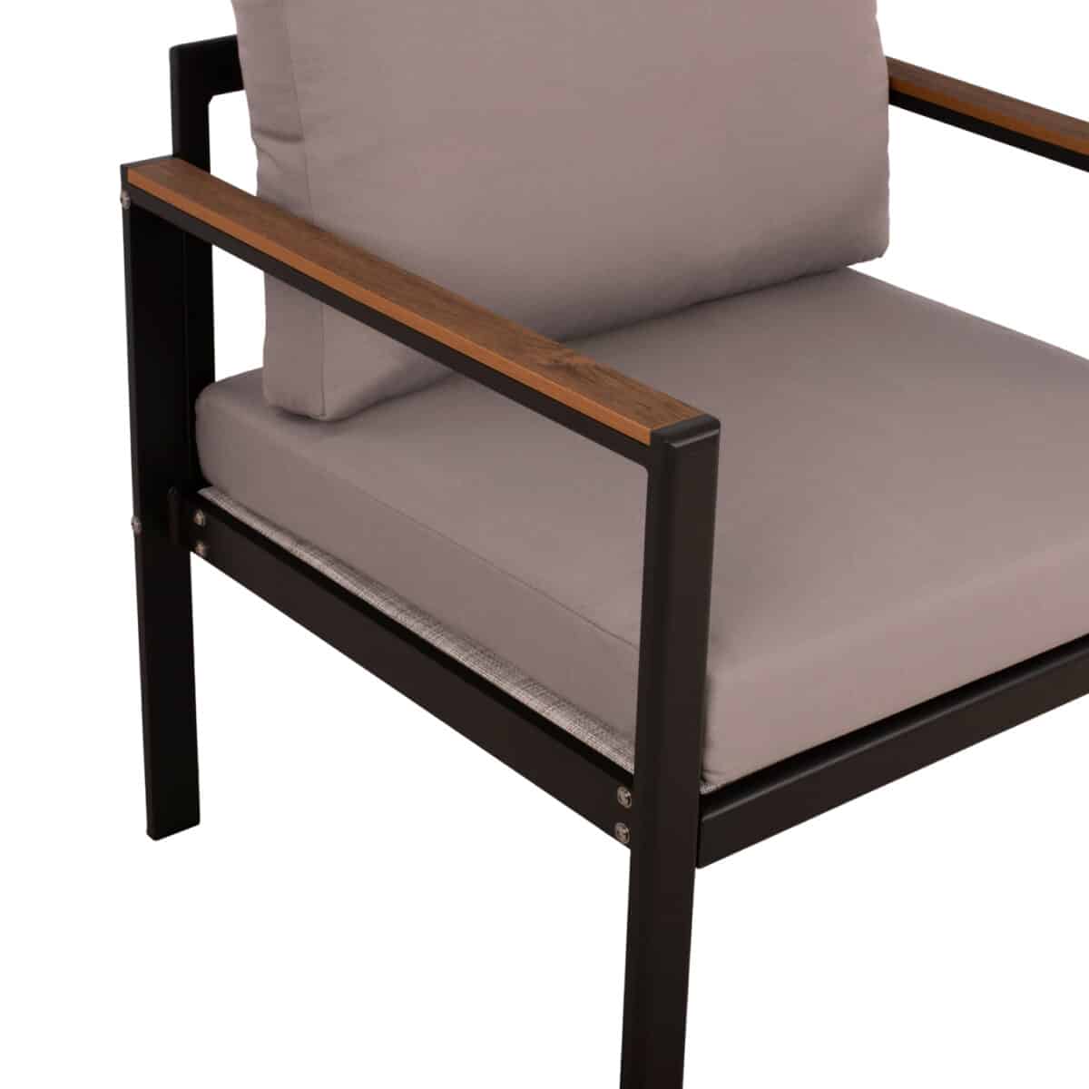 ΣΕΤ ΣΑΛΟΝΙ ΑΛΟΥΜΙΝΙΟΥ ΜΕ POLYWOOD ΕΞΩΤΕΡΙΚΟΥ ΧΩΡΟΥ 4ΤΜΧ LIFE ΑΝΘΡΑΚΙ HM5089.12 - Image 7