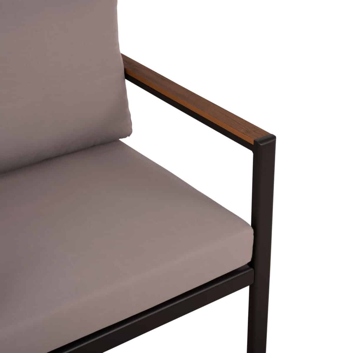 ΣΕΤ ΣΑΛΟΝΙ ΑΛΟΥΜΙΝΙΟΥ ΜΕ POLYWOOD ΕΞΩΤΕΡΙΚΟΥ ΧΩΡΟΥ 4ΤΜΧ LIFE ΑΝΘΡΑΚΙ HM5089.12 - Image 8