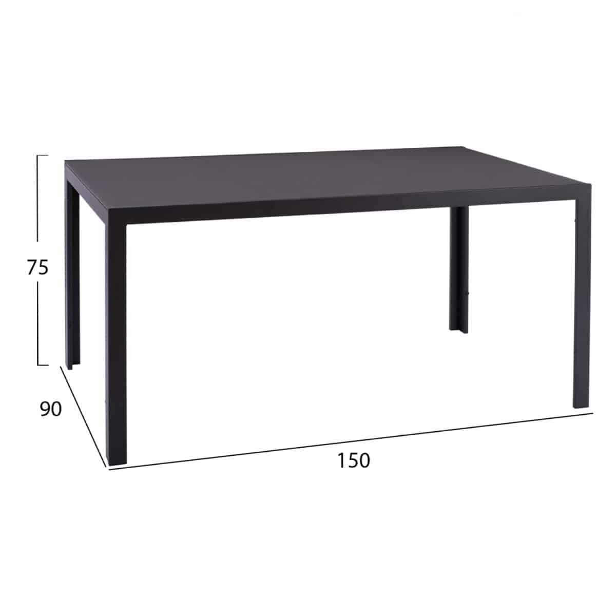 ΣΕΤ ΤΡΑΠΕΖΑΡΙΑΣ 7 ΤΜΧ ΤΡΑΠΕΖΙ ΓΚΡΙ 150X90 ΚΑΙ ΠΟΛΥΘΡΟΝΑ ΜΕ ΜΑΞΙΛΑΡΙ ΓΚΡΙ HM11521.01 - Image 2