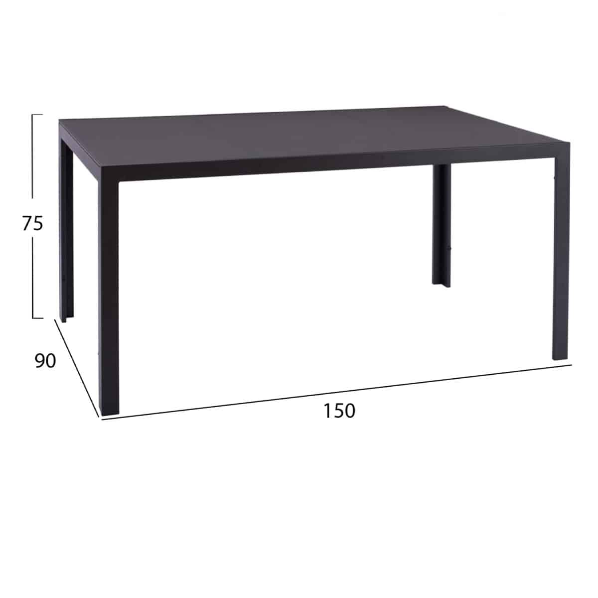 ΣΕΤ ΤΡΑΠΕΖΑΡΙΑΣ 7 ΤΜΧ ΤΡΑΠΕΖΙ ΓΚΡΙ 150X90 ΚΑΙ ΠΟΛΥΘΡΟΝΑ ΜΕ ΣΧΟΙΝΙ HM11527.01 - Image 2