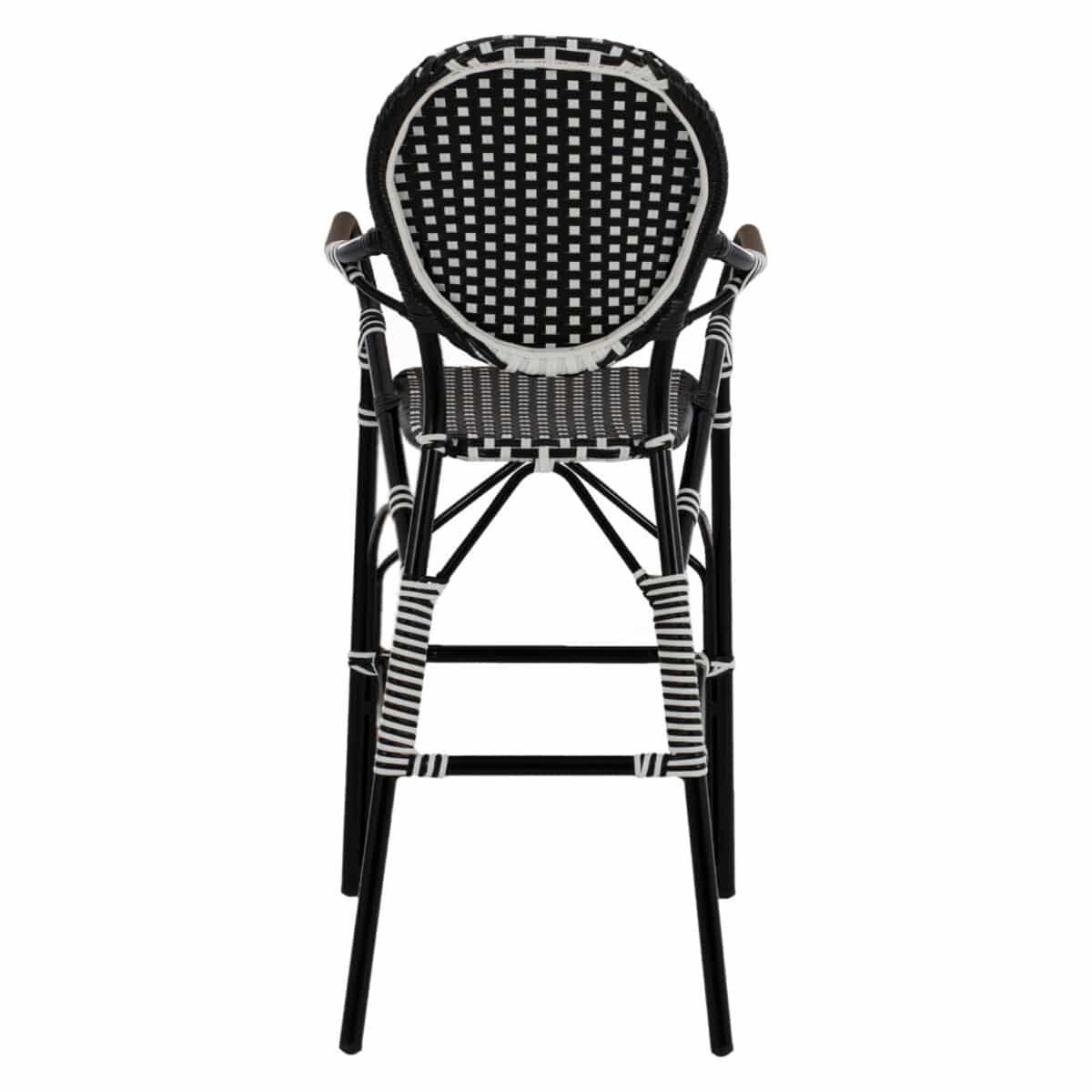 ΣΚΑΜΠΟ ΑΛΟΥΜΙΝΙΟΥ BAMBOO LOOK ΜΕ WICKER ΜΑΥΡΟ ΛΕΥΚΟ HM5794.02 56x60x126 εκ. - Image 6