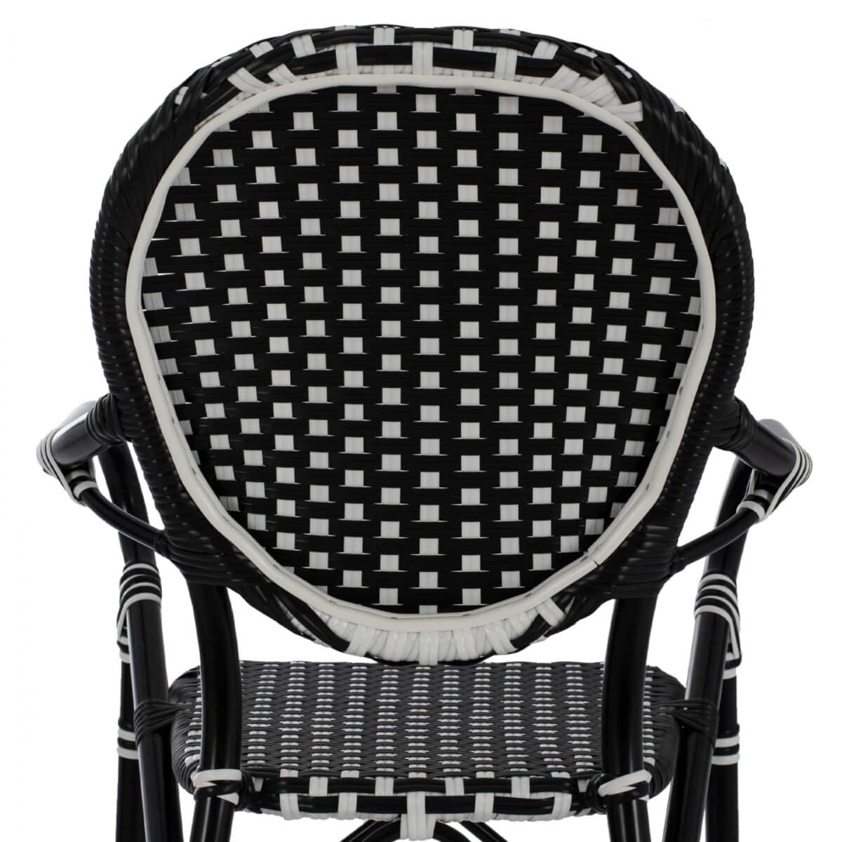 ΣΚΑΜΠΟ ΑΛΟΥΜΙΝΙΟΥ BAMBOO LOOK ΜΕ WICKER ΜΑΥΡΟ ΛΕΥΚΟ HM5794.02 56x60x126 εκ. - Image 7