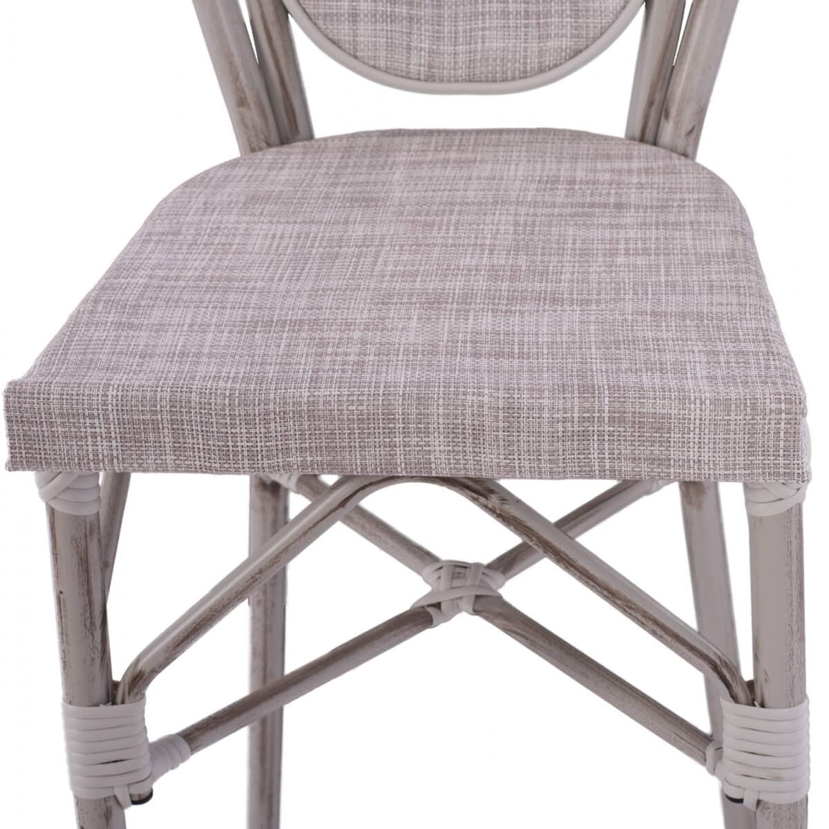 ΣΚΑΜΠΩ ΑΛΟΥΜΙΝΙΟΥ BAMBOO LOOK ΠΑΤΙΝΑ ΛΕΥΚΟ ΜΕ TEXTLINE HM5110 41x52x116 εκ. - Image 7