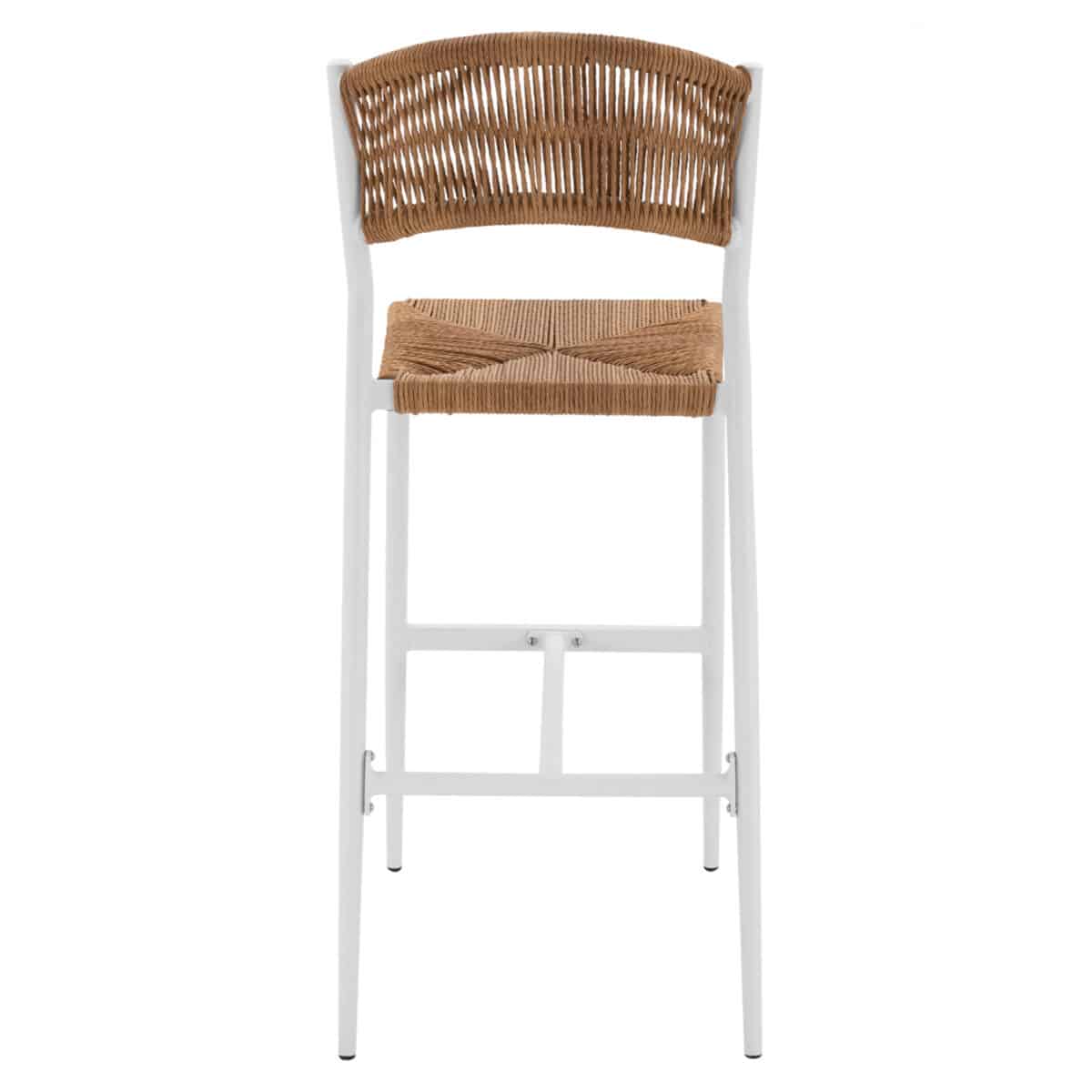 ΣΚΑΜΠΟ BAR ΑΛΟΥΜΙΝΙΟΥ ΛΕΥΚO ΜΕ ΣΧΟΙΝΙ PE ΜΠΕΖ HM5789.01 45,5x56x111 εκ. - Image 6