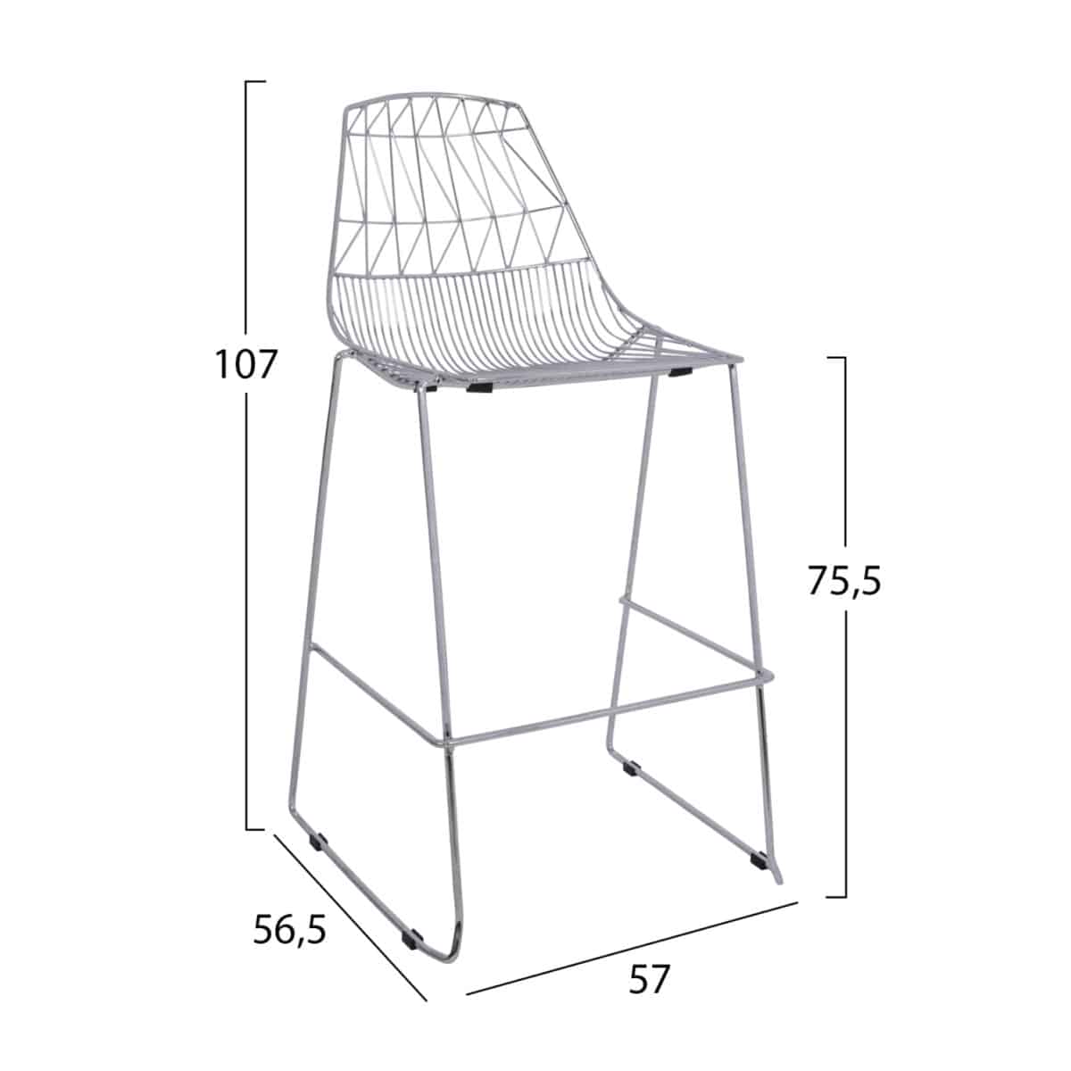 skampo-bar-metalliko-fb5465100-lux-chrom-3 ΣΚΑΜΠΩ BAR ΜΕΤΑΛΛΙΚΟ HM5465.100 LUX ΧΡΩΜΙΟΥ 57x56,5x107 εκ. - Image 2