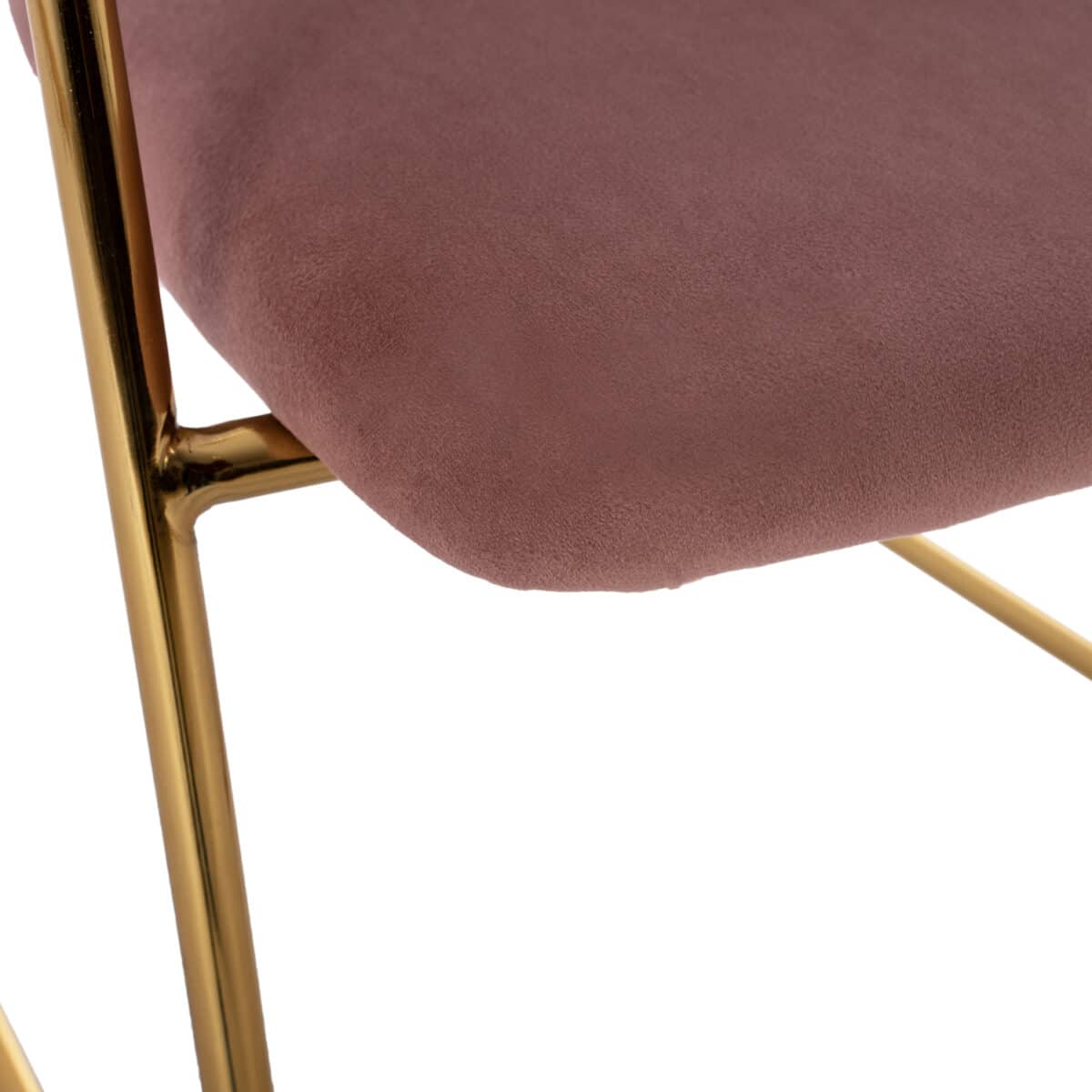 ΣΚΑΜΠΟ ΜΕΣΑΙΟΥ ΥΨΟΥΣ KELSO HM8735.02 ΒΕΛΟΥΔΟ ΣΑΠΙΟ ΜΗΛΟ ΕΠΙΧΡΥΣΟ ΣΚΕΛΕΤΟ 54x58x95Υ εκ. - Image 9