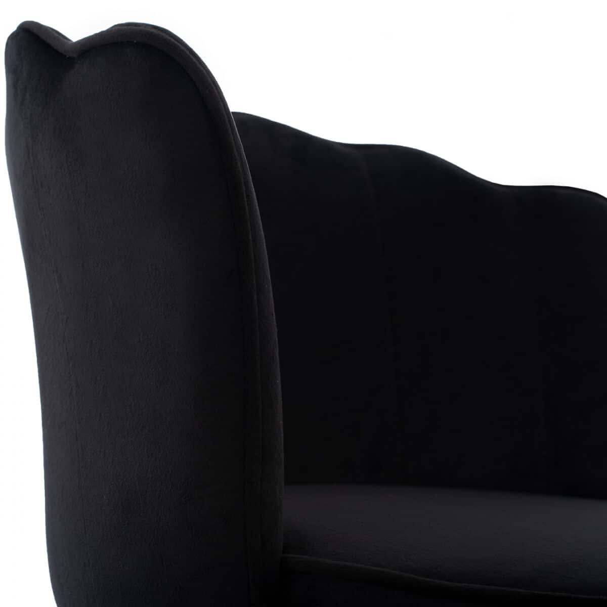 ΣΚΑΜΠΟ ΜΕΣΑΙΟΥ ΥΨΟΥΣ HM8736.04 VESNA ΒΕΛΟΥΔΟ ΜΑΥΡΟ ΜΕ ΜΕΤΑΛΛΙΚΟ ΣΚΕΛΕΤΟ 50x50x90 εκ. - Image 10