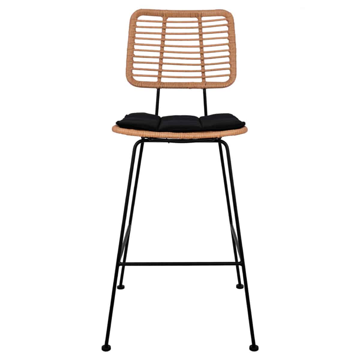 ΣΚΑΜΠΟ ΜΕΤΑΛΛΙΚΟ ΜΕ ΜΑΞΙΛΑΡΙ ALLEGRA HM5455 ΜΕ WICKER ΜΠΕΖ 46,5x55x117,5Υ εκ. - Image 3