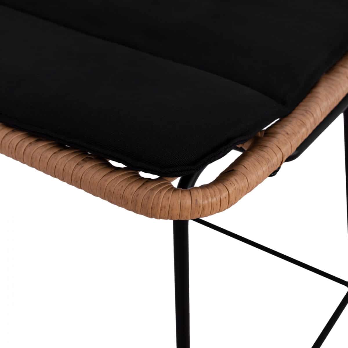 ΣΚΑΜΠΟ ΜΕΤΑΛΛΙΚΟ ΜΕ ΜΑΞΙΛΑΡΙ ALLEGRA HM5455 ΜΕ WICKER ΜΠΕΖ 46,5x55x117,5Υ εκ. - Image 8