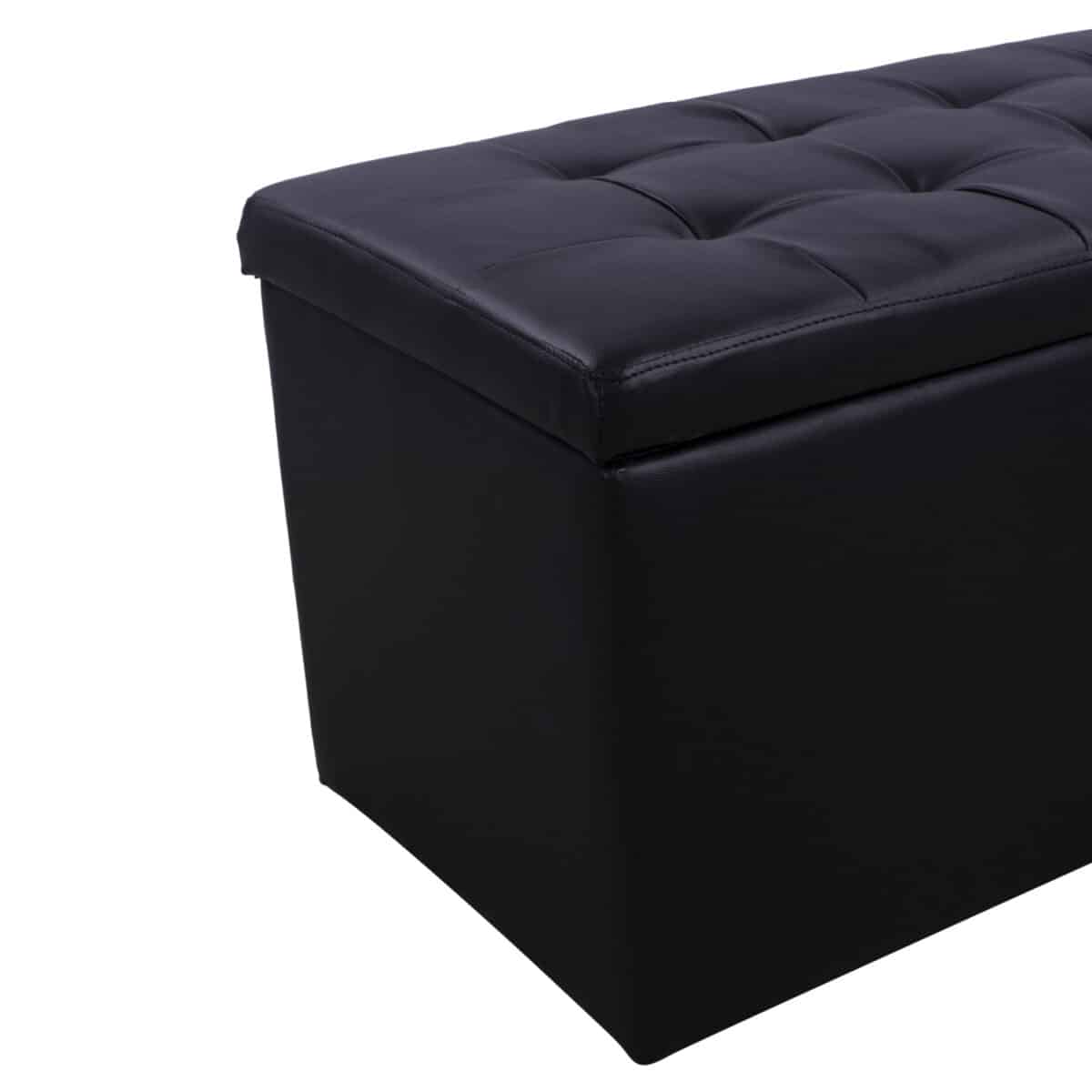 ΣΚΑΜΠΟ-ΜΠΑΟΥΛΟ PU ΜΕ ΑΠΟΘΗΚΕΥΤΙΚΟ ΧΩΡΟ PUNK ΜΑΥΡΟ HM279.01 90x50x52Υ εκ. - Image 5