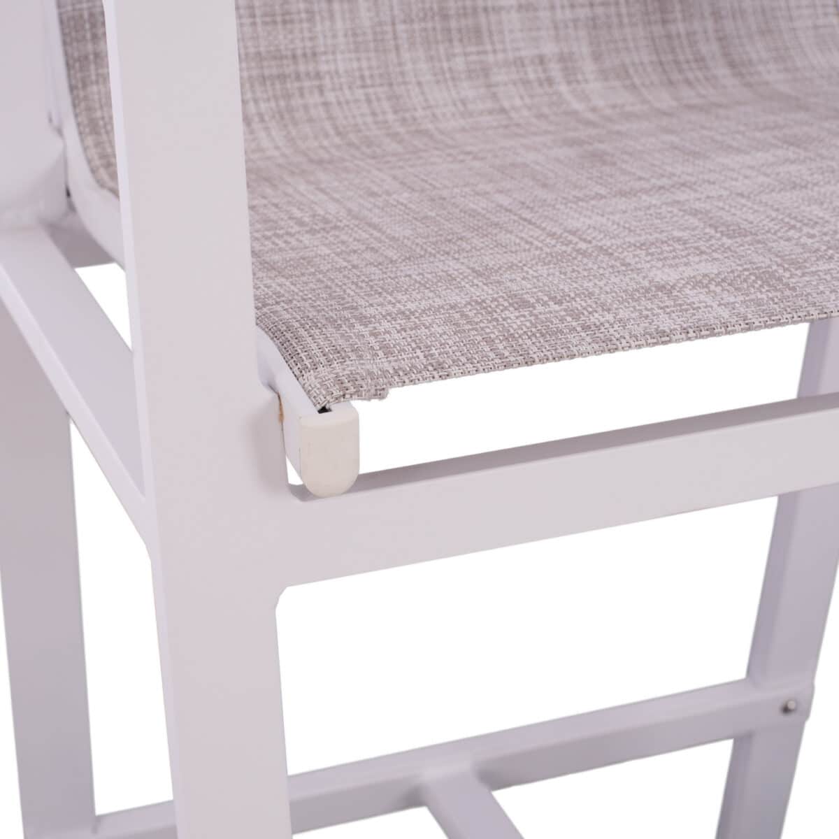 ΣΚΑΜΠΟ ΜΠΑΡ ΑΛΟΥΜΙΝΙΟΥ ΛΕΥΚΟ ΜΕ POLYWOOD 52 x 58 x 108 εκ. HM5790.01 - Image 9