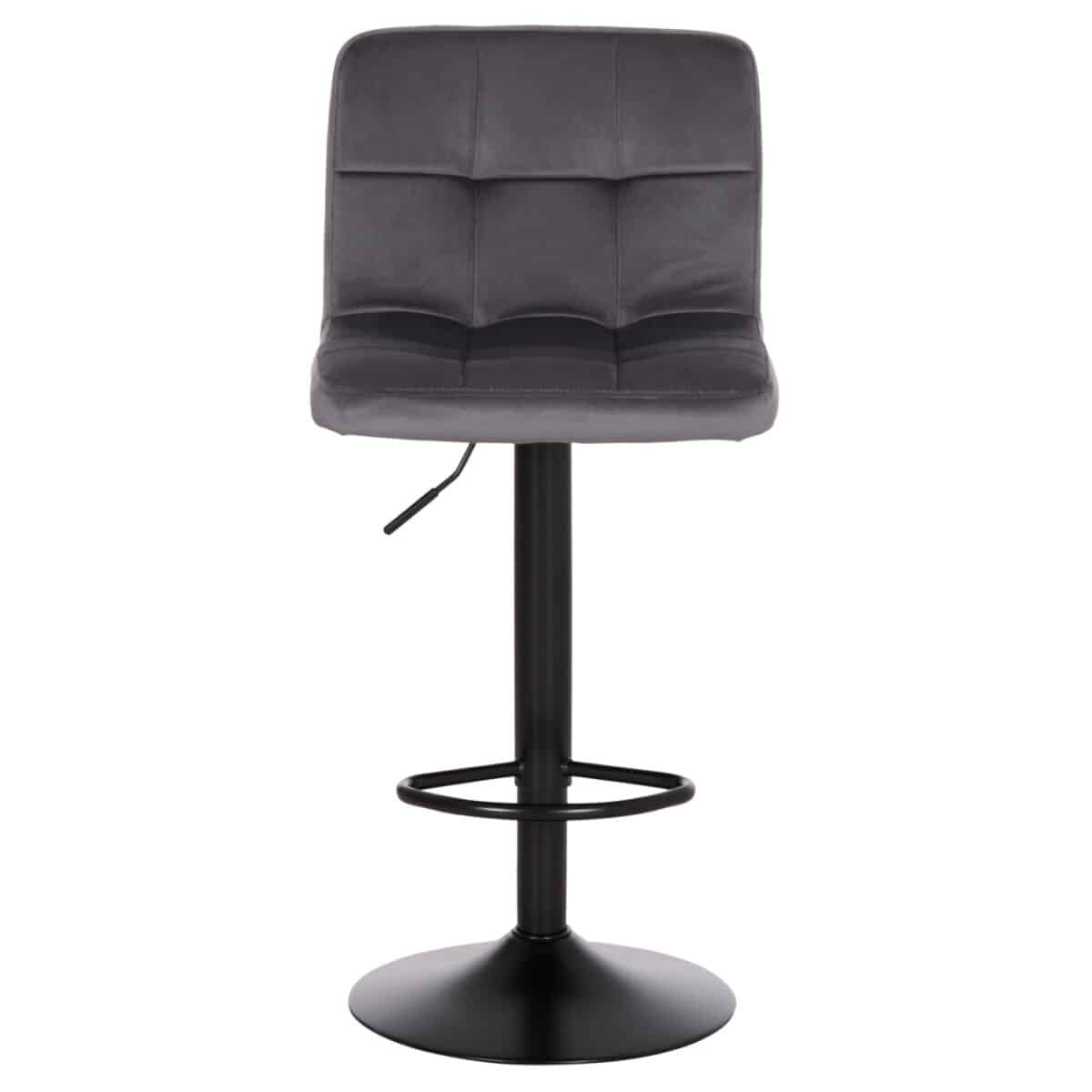 ΣΚΑΜΠΟ ΜΠΑΡ ΠΕΡΙΣΤΡΕΦΟΜΕΝΟ DIANA HM202.41 ΓΚΡΙ ΒΕΛΟΥΔΟ--ΜΕΤΑΛΛΟ ΜΑΥΡΟ ΜΑΤ 44x52x109Υεκ - Image 3