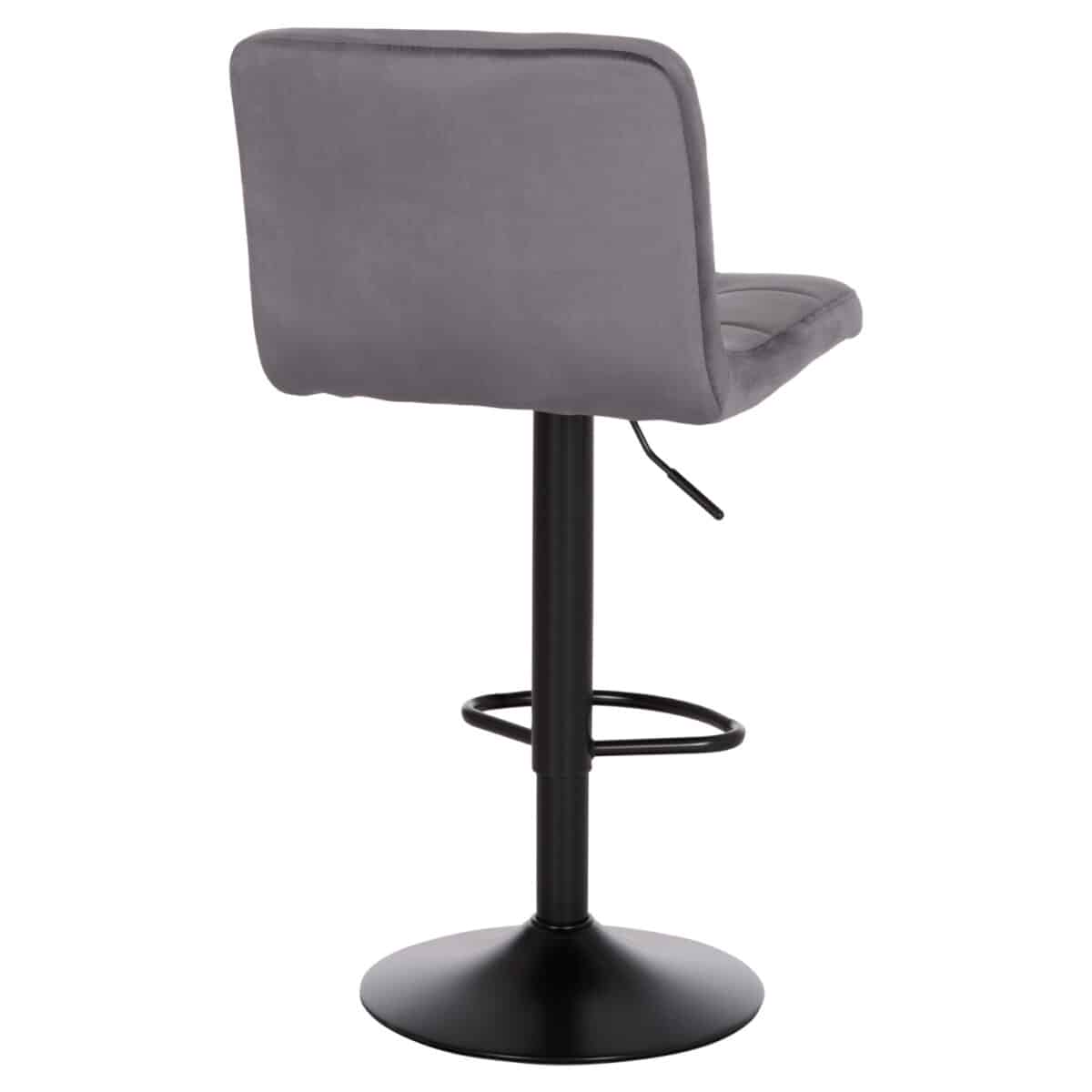 ΣΚΑΜΠΟ ΜΠΑΡ ΠΕΡΙΣΤΡΕΦΟΜΕΝΟ DIANA HM202.41 ΓΚΡΙ ΒΕΛΟΥΔΟ--ΜΕΤΑΛΛΟ ΜΑΥΡΟ ΜΑΤ 44x52x109Υεκ - Image 5