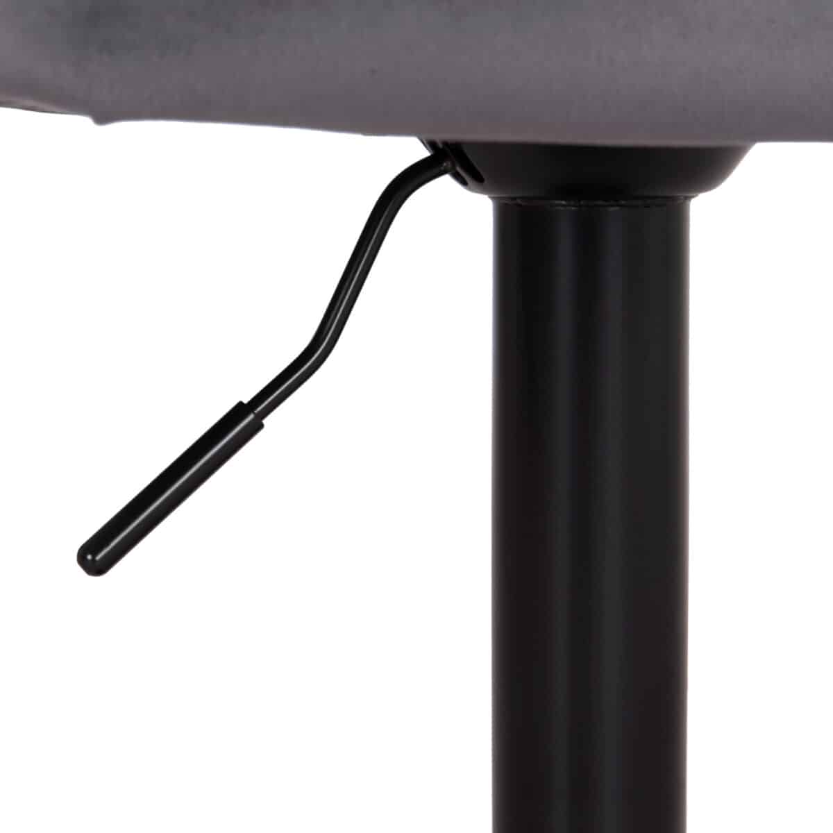 ΣΚΑΜΠΟ ΜΠΑΡ ΠΕΡΙΣΤΡΕΦΟΜΕΝΟ DIANA HM202.41 ΓΚΡΙ ΒΕΛΟΥΔΟ--ΜΕΤΑΛΛΟ ΜΑΥΡΟ ΜΑΤ 44x52x109Υεκ - Image 10