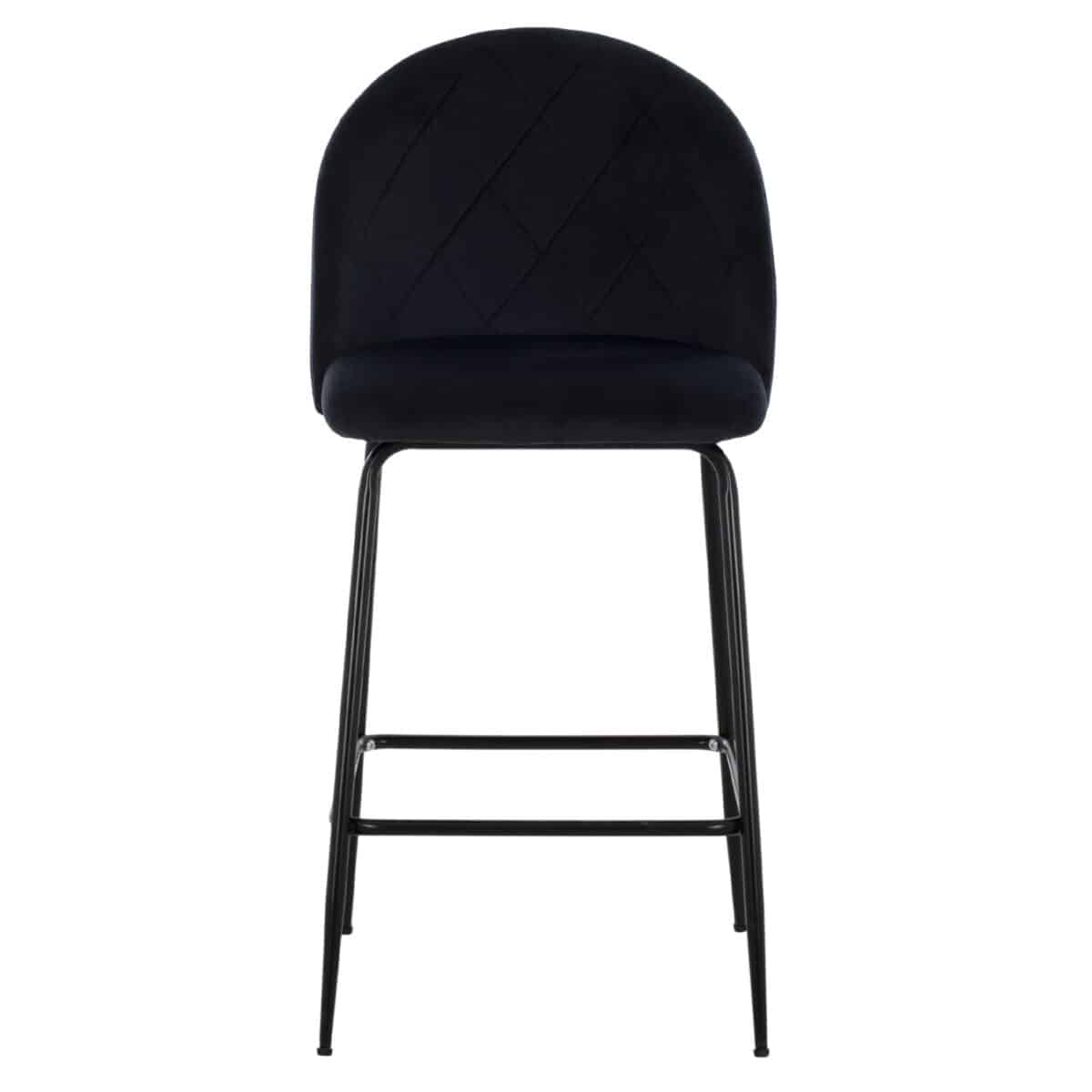 ΣΚΑΜΠΟ ODED ΜΕΣΑΙΟΥ ΥΨΟΥΣ HM8732.14 ΜΕ ΜΕΤΑΛΛΙΚΑ ΠΟΔΙΑ & ΒΕΛΟΥΔΟ ΜΑΥΡΟ 45x53x98 εκ. - Image 3