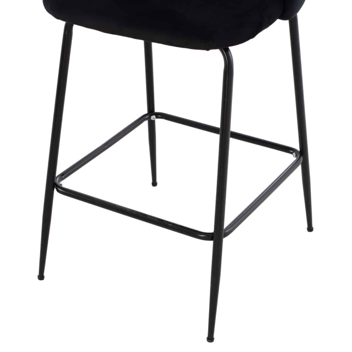 ΣΚΑΜΠΟ ODED ΜΕΣΑΙΟΥ ΥΨΟΥΣ HM8732.14 ΜΕ ΜΕΤΑΛΛΙΚΑ ΠΟΔΙΑ & ΒΕΛΟΥΔΟ ΜΑΥΡΟ 45x53x98 εκ. - Image 9