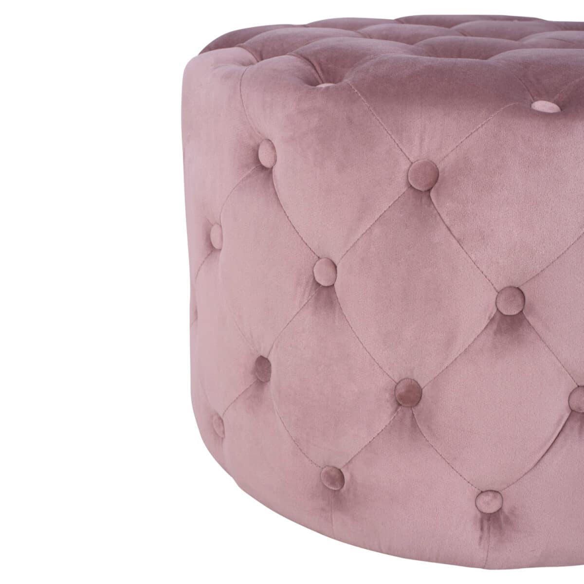 ΣΚΑΜΠΟ KASSIE  ΣΑΠΙΟ ΜΗΛΟ ΒΕΛΟΥΔΟ ΤΥΠΟΥ CHESTERFIELD HM8406.02 Φ60x43Υ εκ. - Image 3