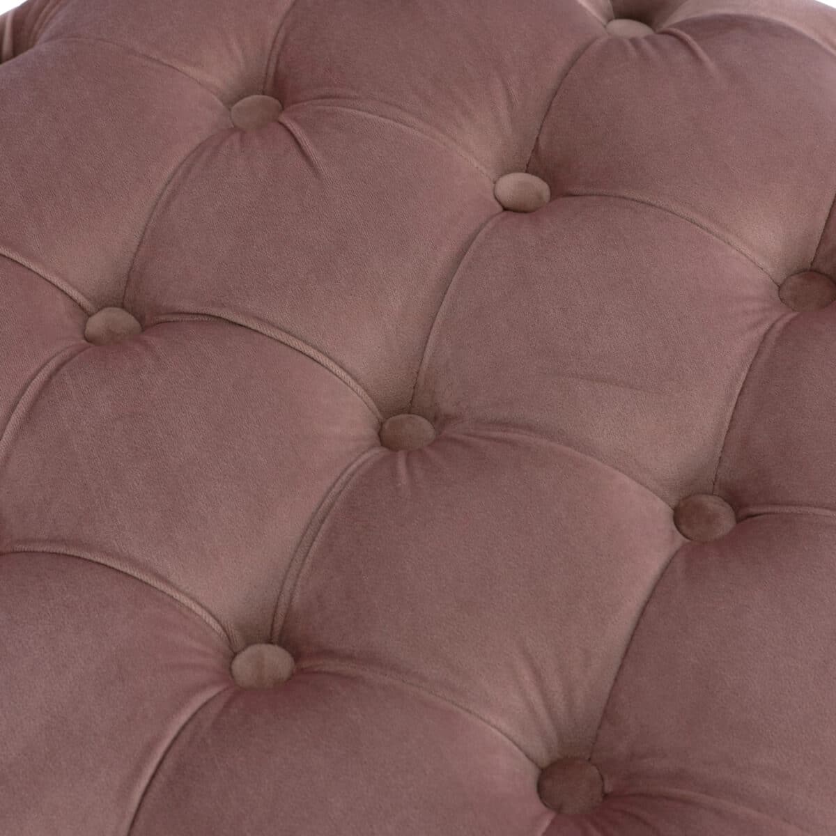 ΣΚΑΜΠΟ KASSIE  ΣΑΠΙΟ ΜΗΛΟ ΒΕΛΟΥΔΟ ΤΥΠΟΥ CHESTERFIELD HM8406.02 Φ60x43Υ εκ. - Image 5