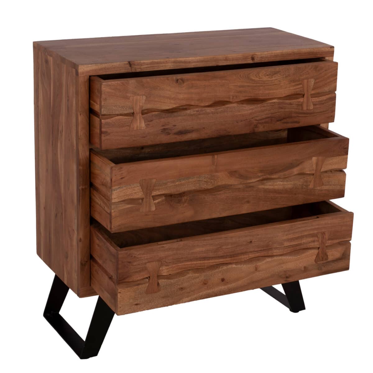 ΣΥΡΤΑΡΙΕΡΑ FANSI 3ΣΥΡΤΑΡΙΑ ΑΠΟ ΜΑΣΙΦ ΞΥΛΟ ΑΚΑΚΙΑΣ 80x35x86Υεκ. HM8474.11 - Image 4