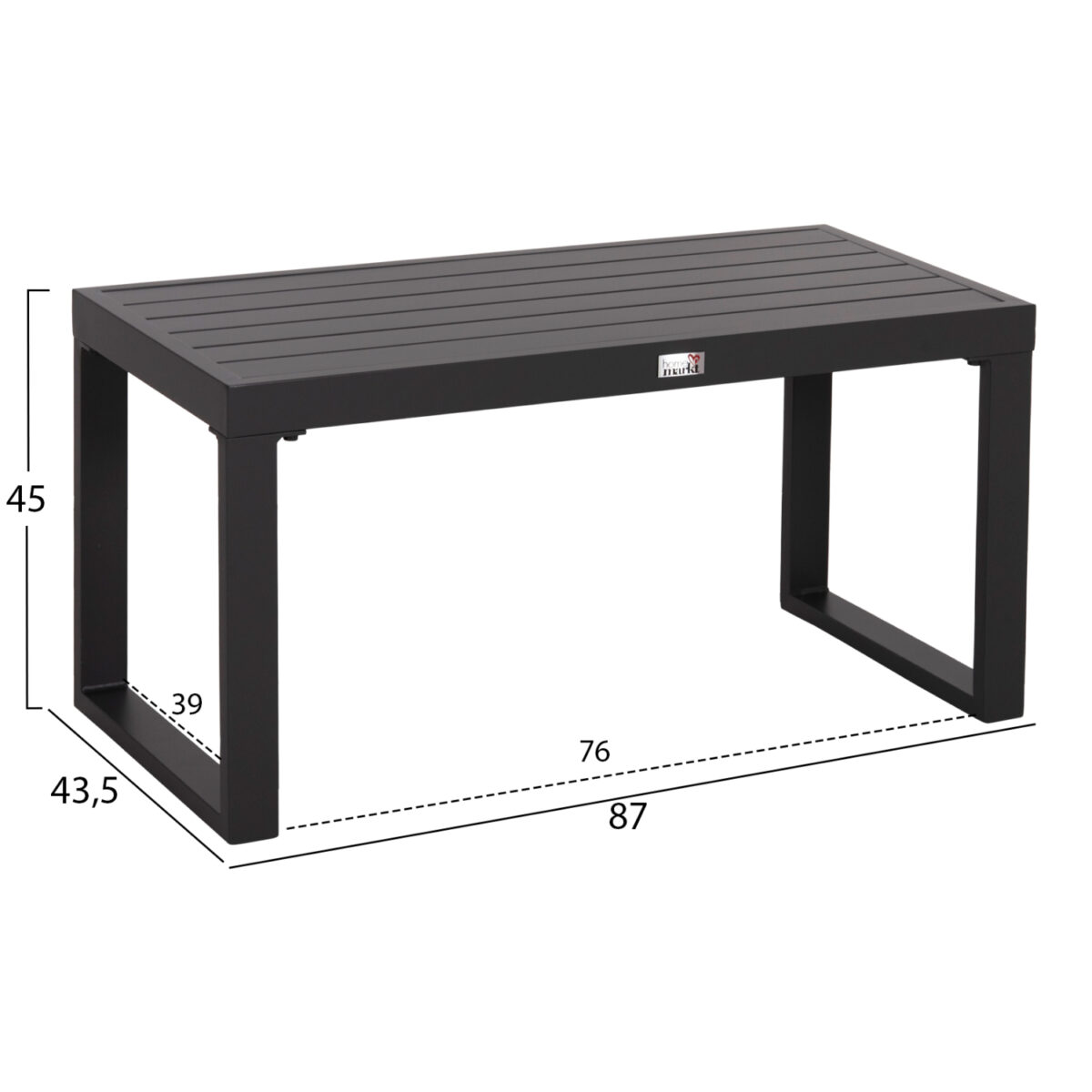ΤΡΑΠΕΖΑΚΙ ΞΑΠΛΩΣΤΡΑΣ SENTRY HM6275.03 ΑΛΟΥΜΙΝΙΟ ΣΕ ΣΚΟΥΡΟ ΓΚΡΙ 87x43,5x45Υεκ. - Image 2
