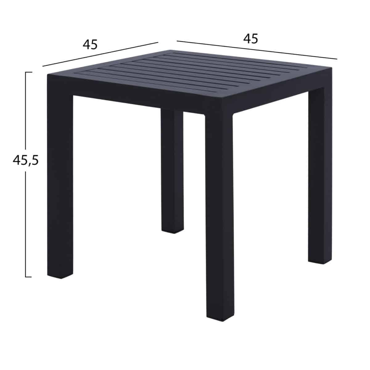 ΤΡΑΠΕΖΙ ΑΛΟΥΜΙΝΙΟΥ QIANA HM5402.02 ΓΚΡΙ 45x45x45,5Υ εκ. - Image 2