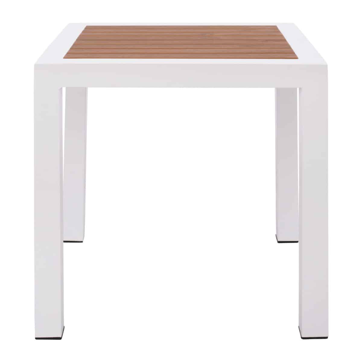 ΤΡΑΠΕΖΙ ΑΛΟΥΜΙΝΙΟΥ SABRA HM5403.01 ΛΕΥΚΟ ΜΕ POLYWOOD 45Χ45Χ45,5 εκ. - Image 3