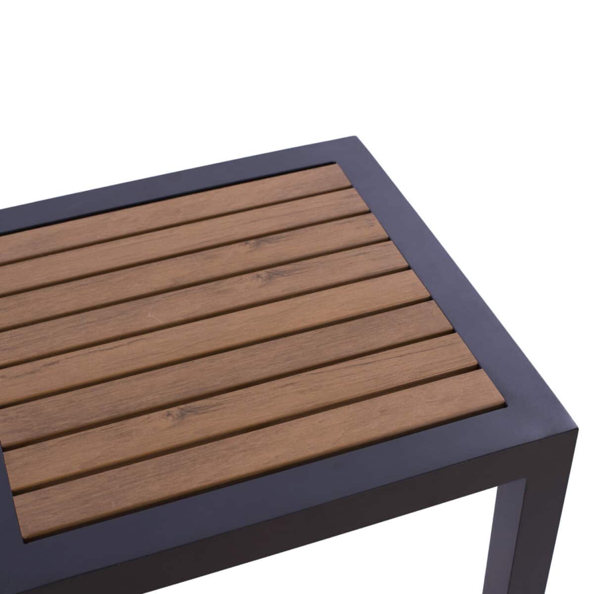 ΤΡΑΠΕΖΙ ΑΛΟΥΜΙΝΙΟΥ SABRA HM5403.02 ΓΚΡΙ ΜΕ POLYWOOD 45Χ45X45,5 εκ. - Image 6