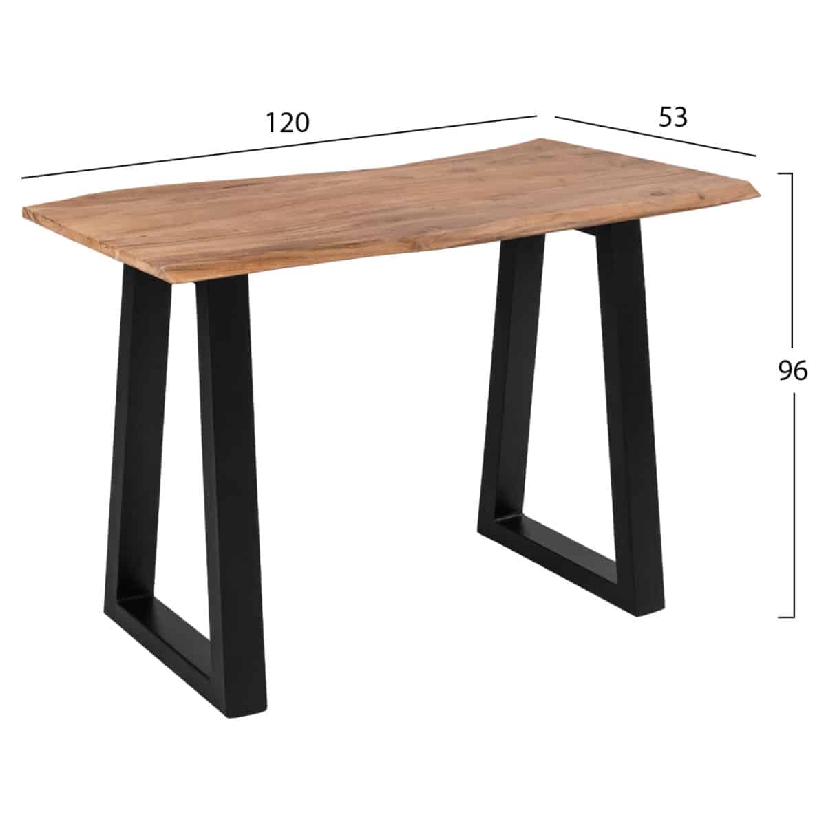 ΤΡΑΠΕΖΙ ΚΟΝΣΟΛΑ SOFIA SLIM HM8744.11 ΜΑΣΙΦ ΞΥΛΟ ΑΚΑΚΙΑΣ ΦΥΣΙΚΟ 120x53x96Υ εκ. - Image 2