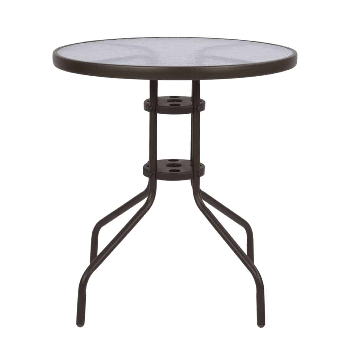 ΤΡΑΠΕΖΙ LIMA Φ70Χ70Υεκ. ΜΕΤΑΛΛΙΚΟ ΚΑΦΕ ΜΕ ΓΥΑΛΙΝΗ ΕΠΙΦΑΝΕΙΑ HM5146.02 - Image 3